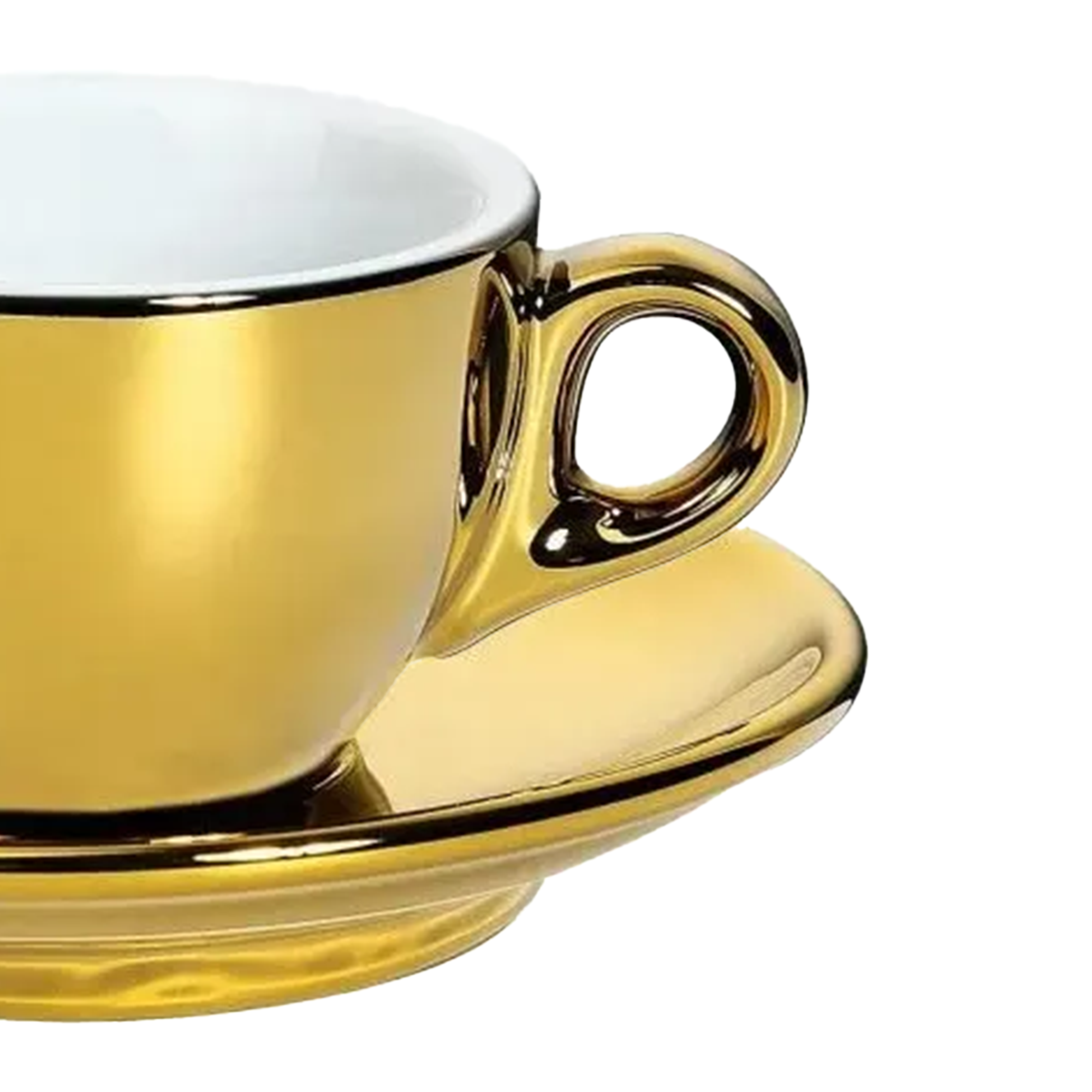 Cilio Roma Espresso Cup & Saucer Set – Gold, 2 Piece