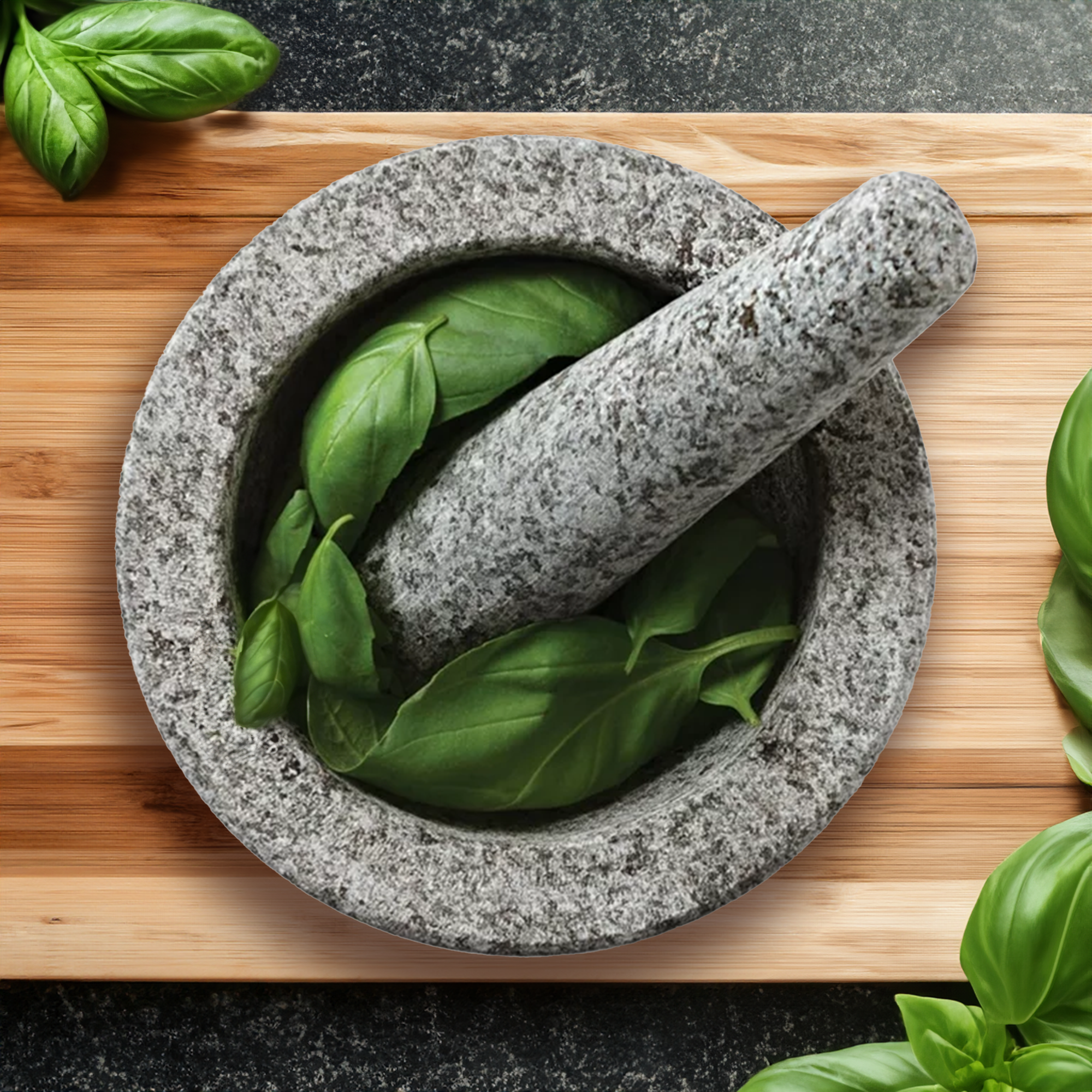 Cilio Salomon Granite Mortar & Pestle – 13cm, 2.6kg