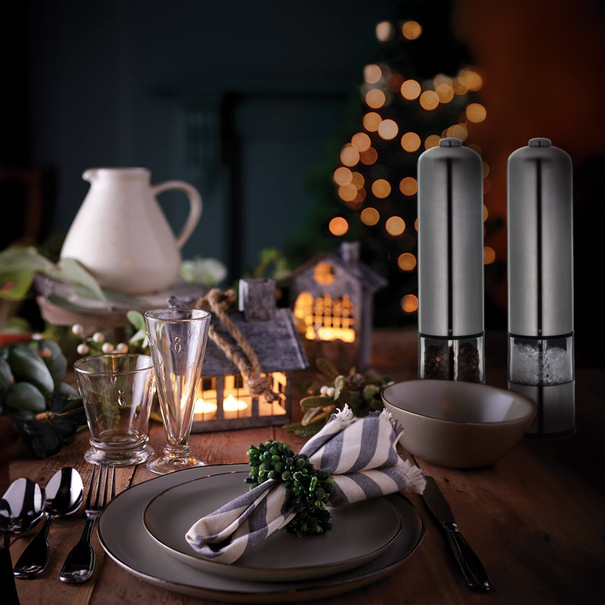 Cilio Bergamo Electric Mill Set – Satin Finish