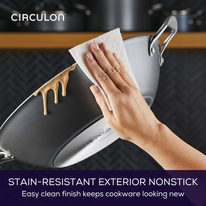Circulon ScratchDefense A1 Nonstick Covered Wok 36cm