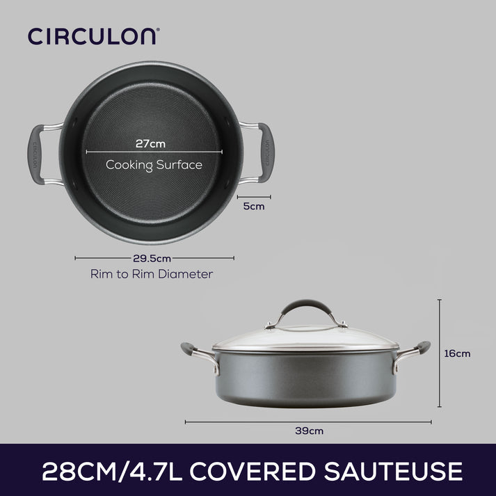 Circulon ScratchDefense A1 Nonstick Covered Sauteuse 28cm (4.7L)