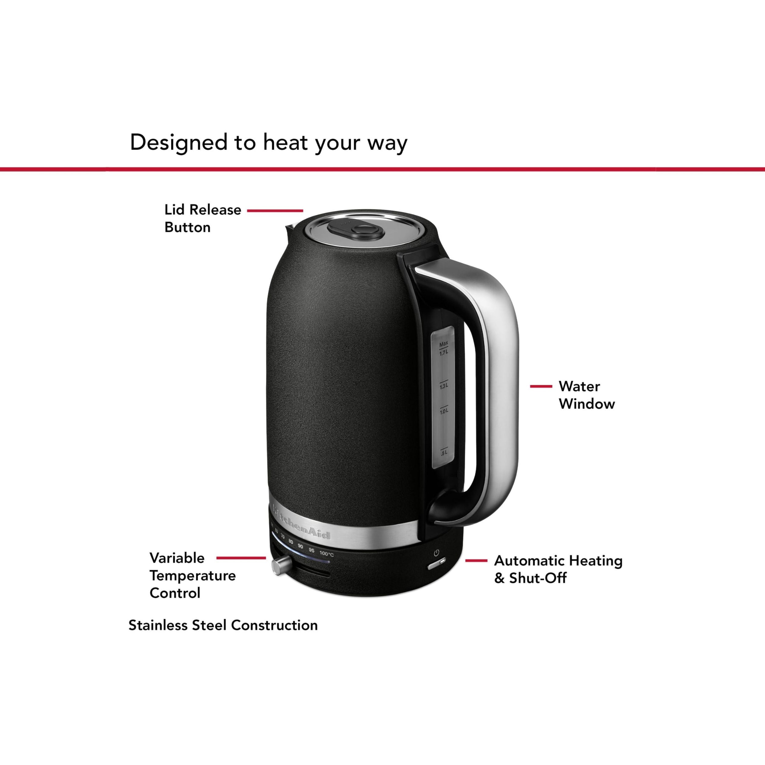 KitchenAid 1.7L Variable Temperature Electric Kettle KEK1701
