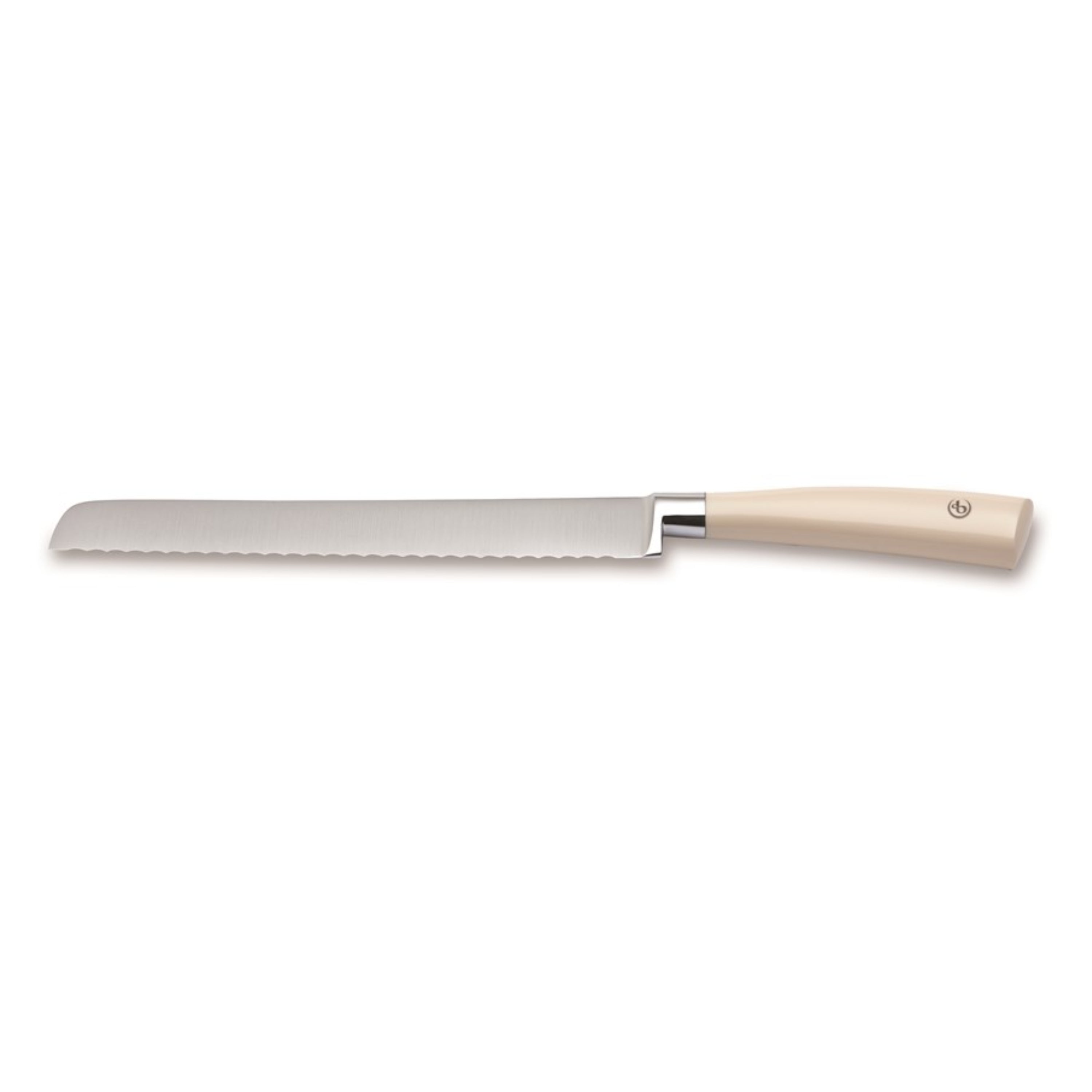 Del Ben Assoluto Bread Knife with Ivory Resin Handle 20cm