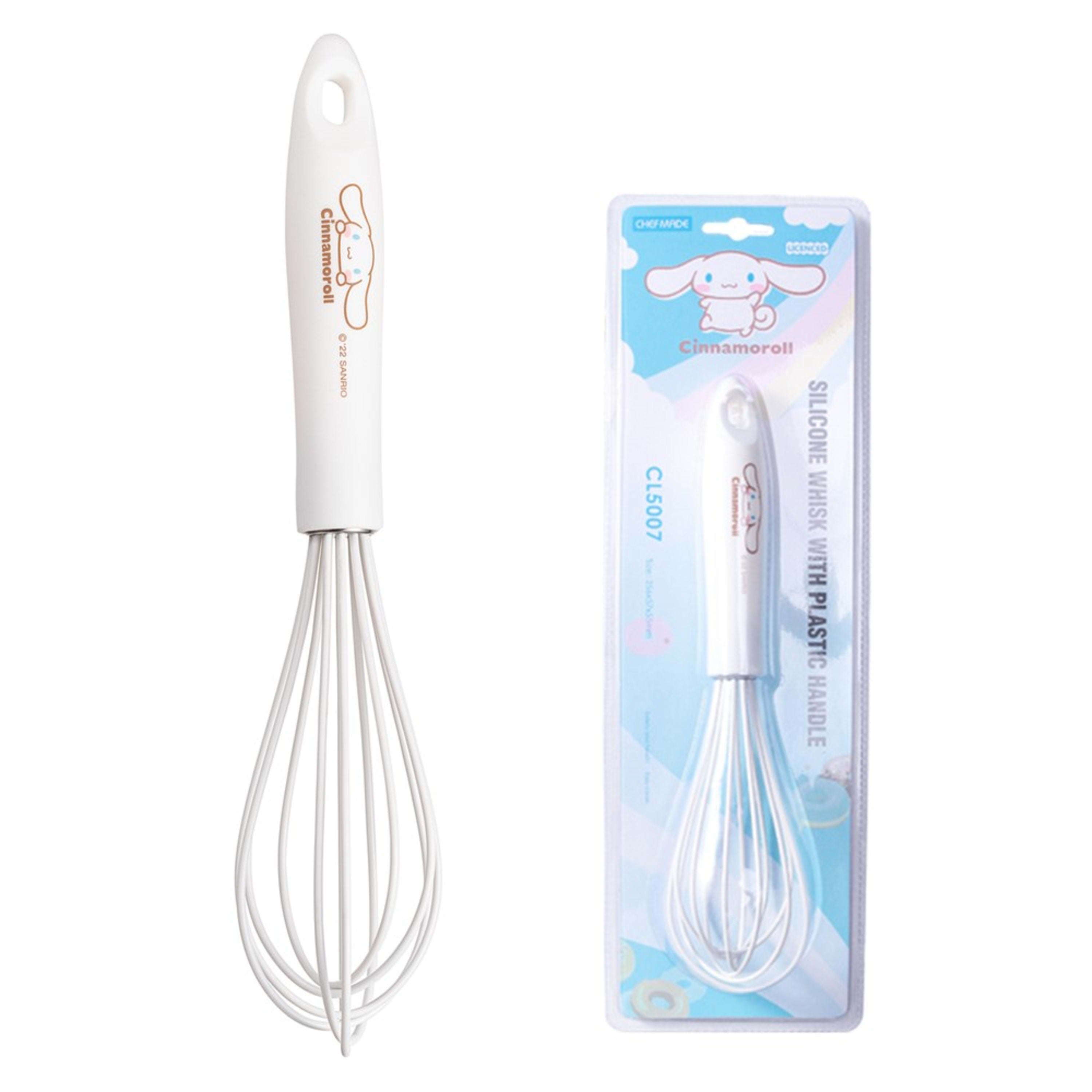 CHEFMADE x Sanrio Cinnamoroll Silicone Whisk With Plastic Handle Long