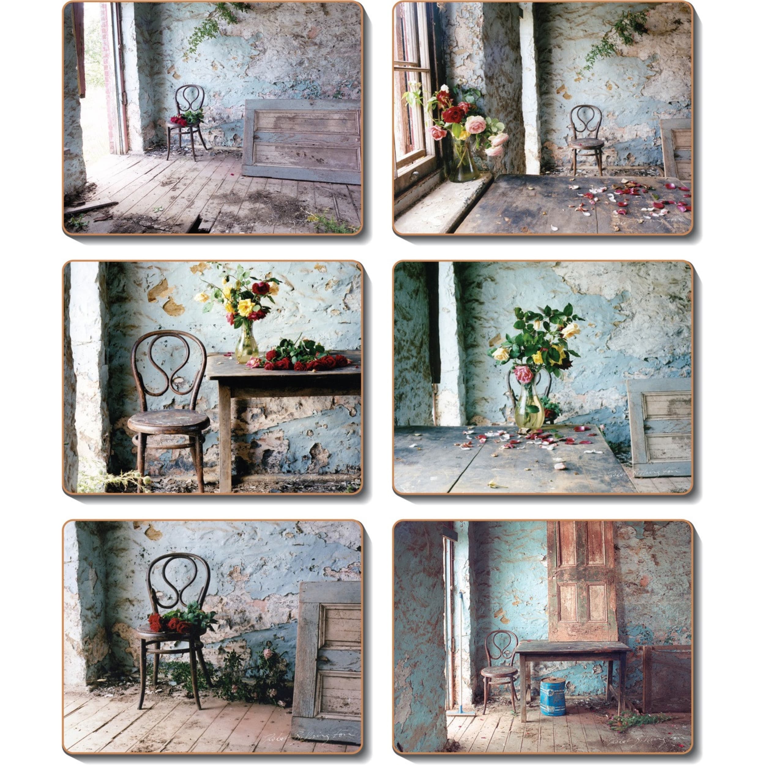 Cinnamon Blue Room Placemat 6 Piece Set