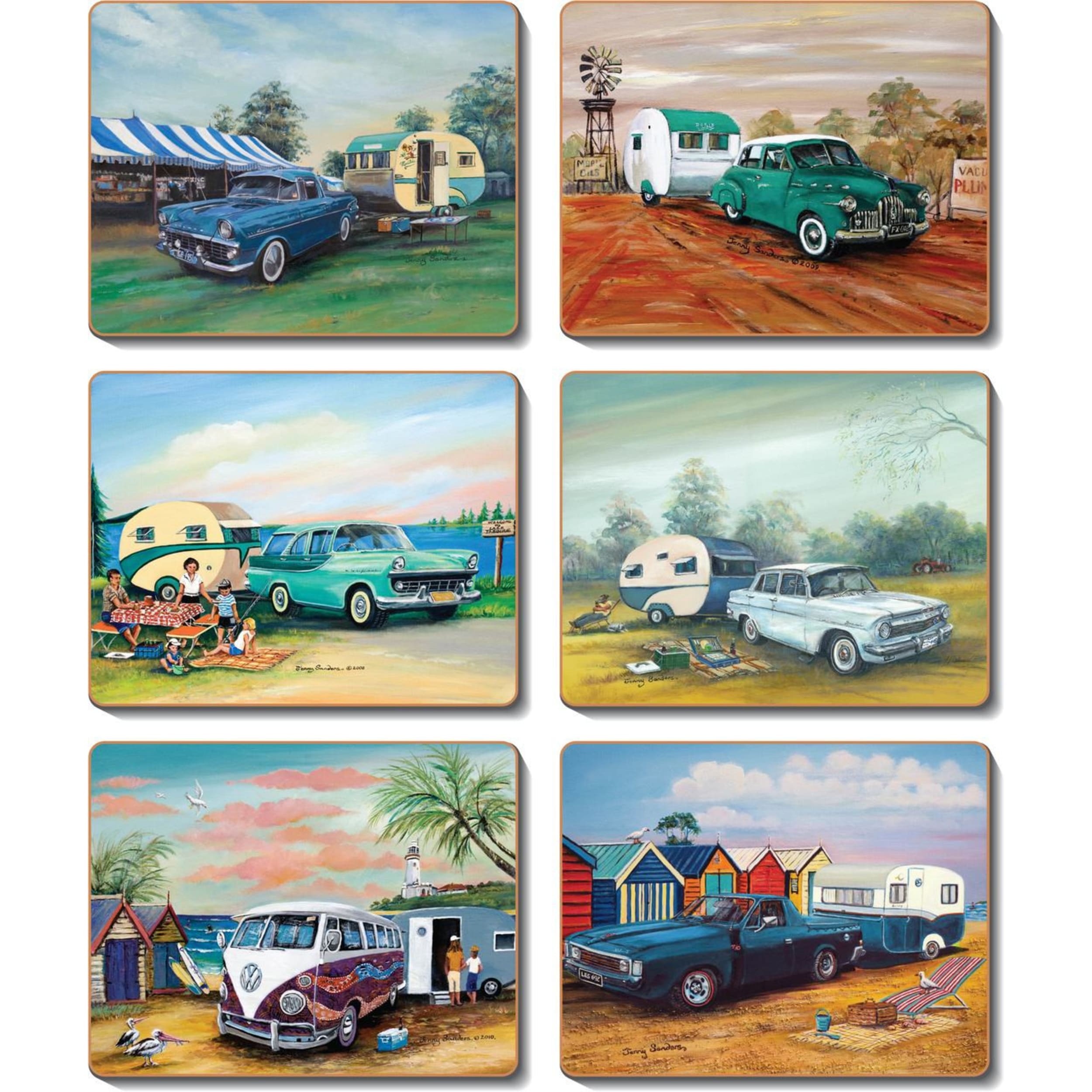 Cinnamon Classics & Caravans Coaster 6 Piece Set