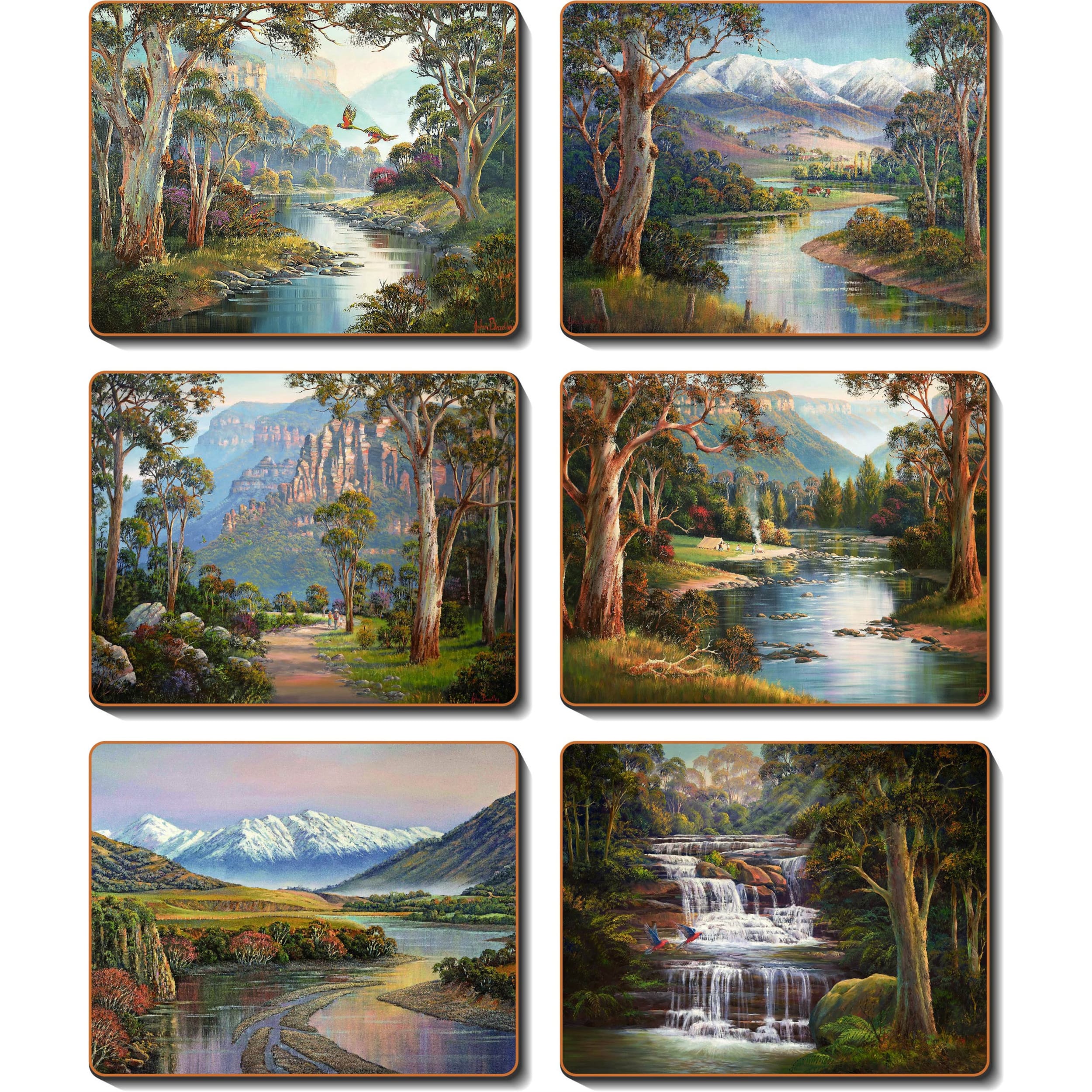 Cinnamon Away From It All Coaster 6 Piece Set