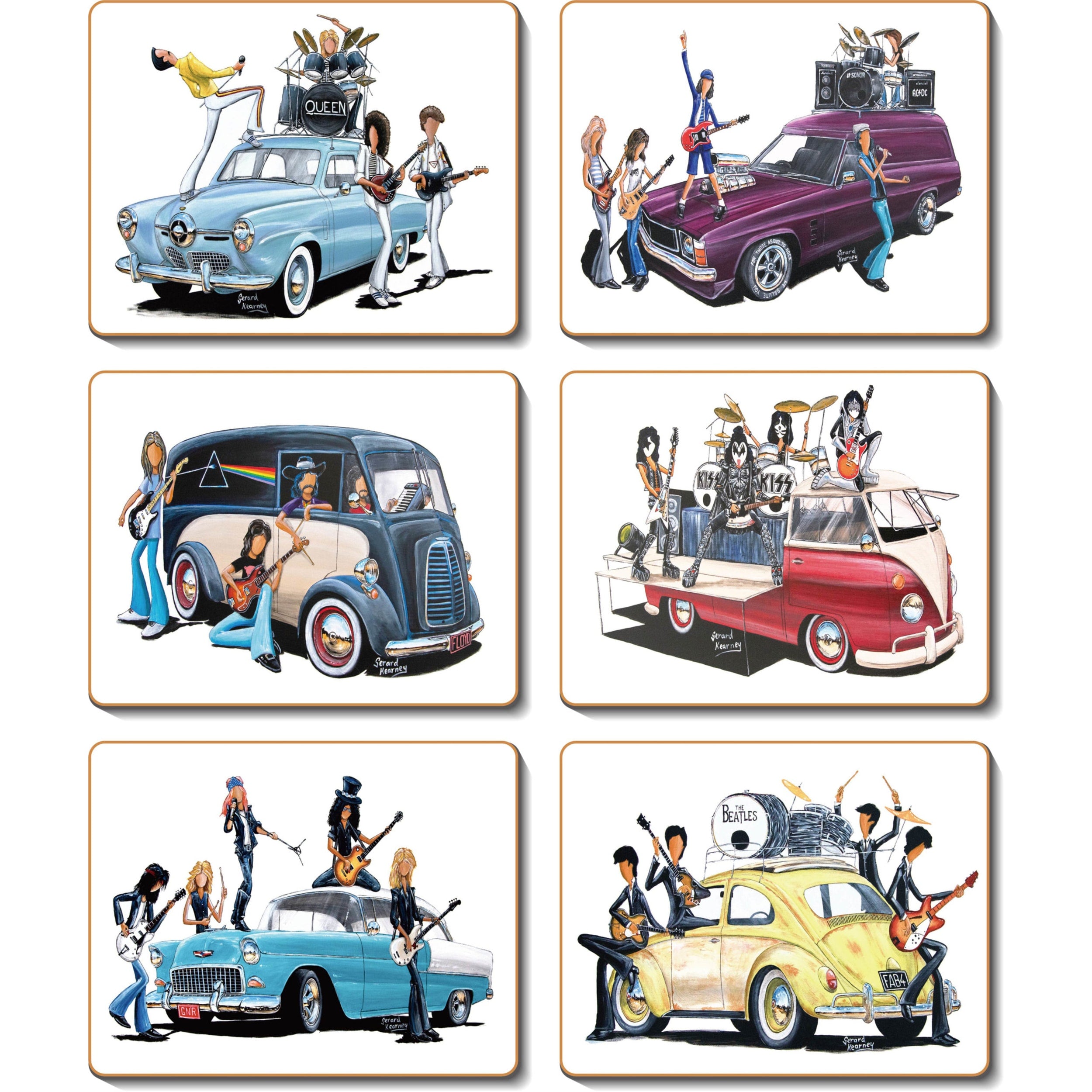 Cinnamon Classic Rock Coaster 6 Piece Set