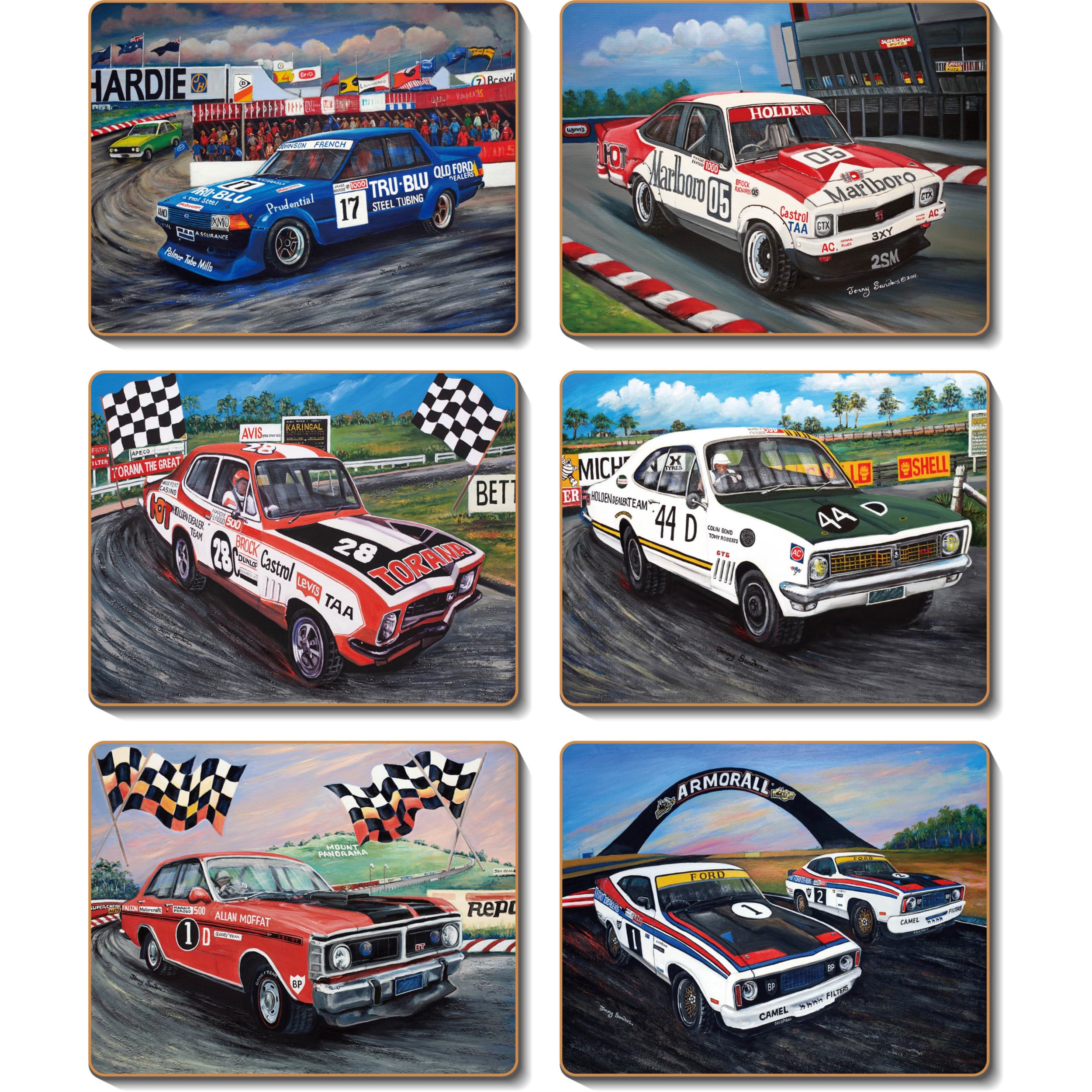 Cinnamon Classic Bathurst Coaster 6 Piece Set