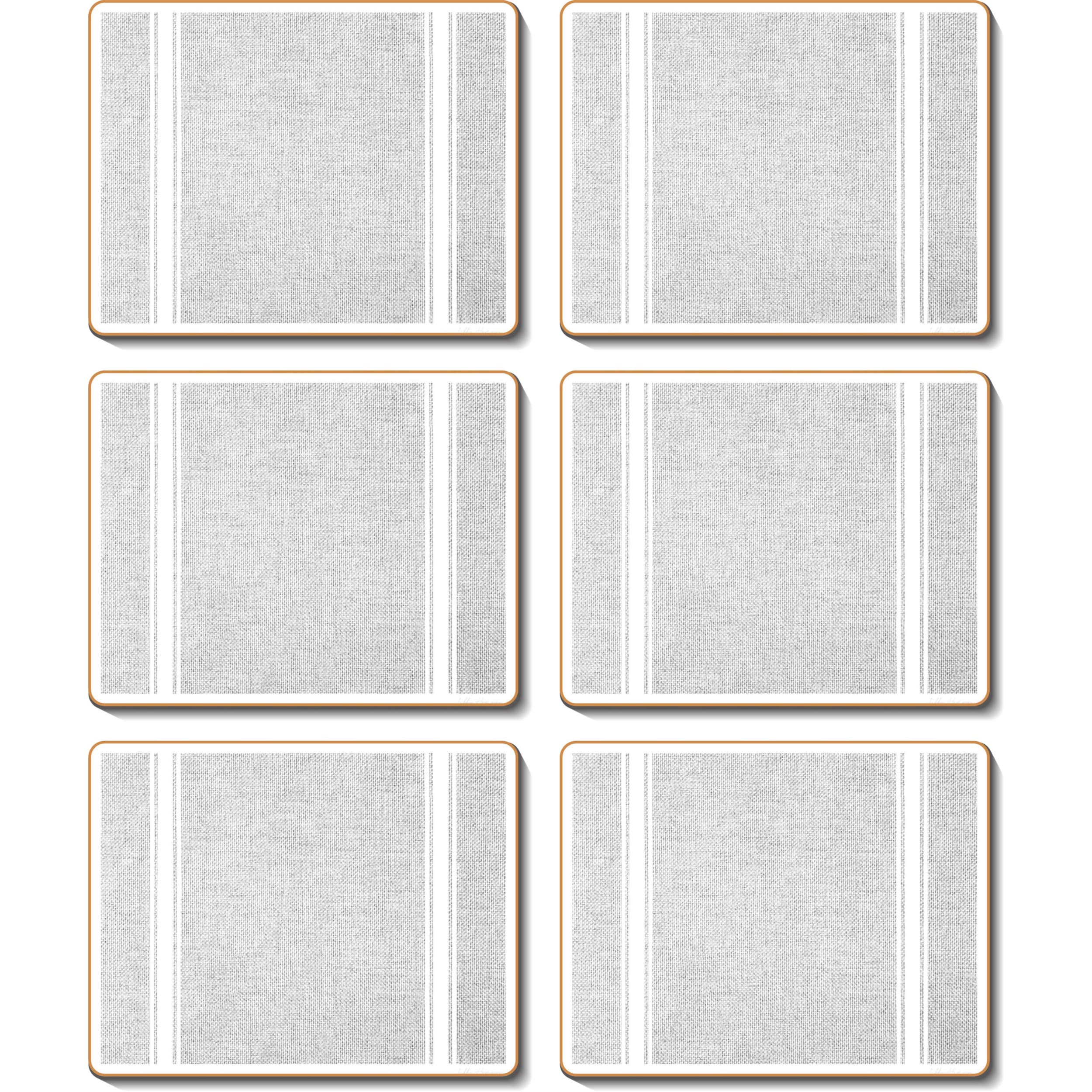 Cinnamon Hamptons Coaster 6 Piece Set