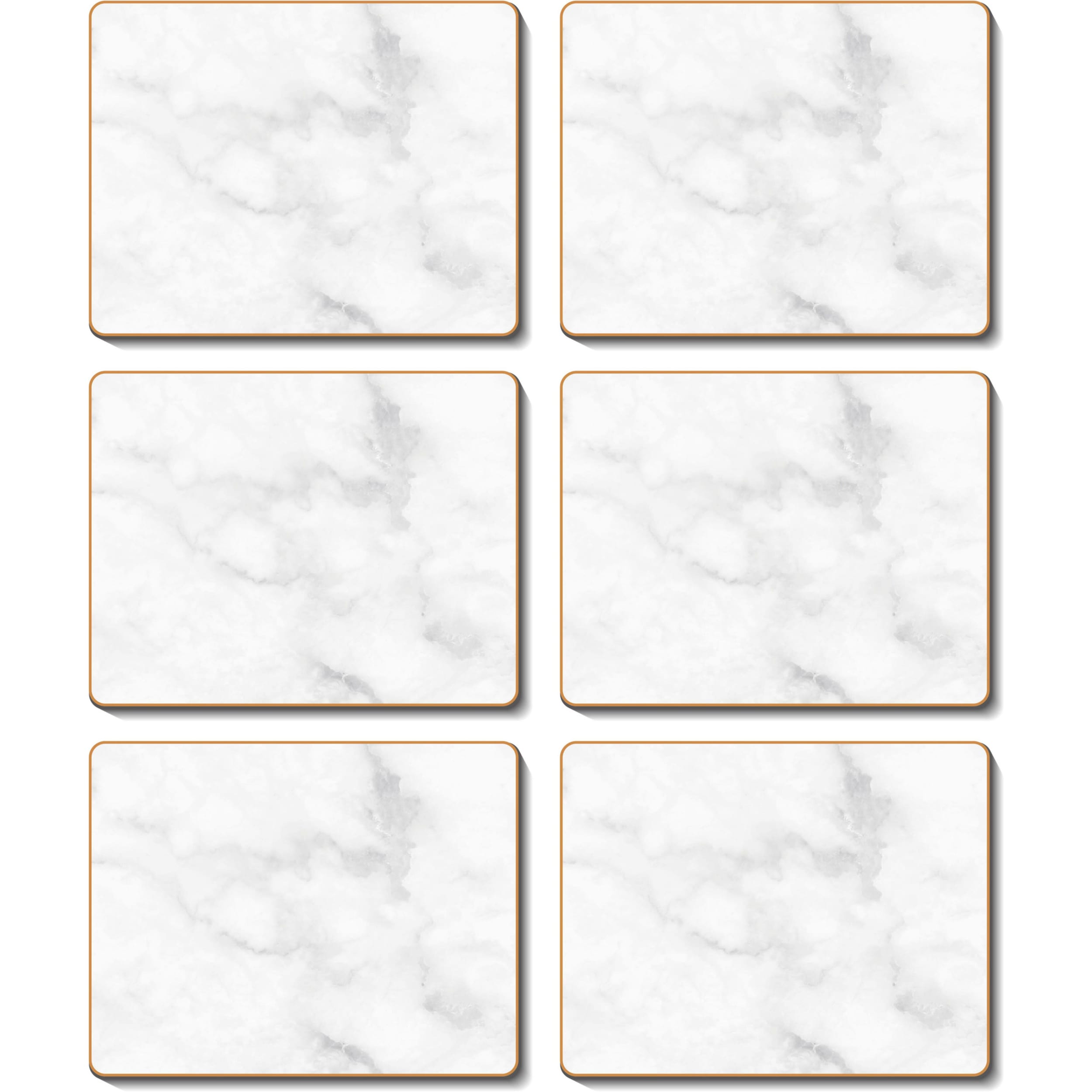 Cinnamon Grey Marble Coaster 6 Piece Set