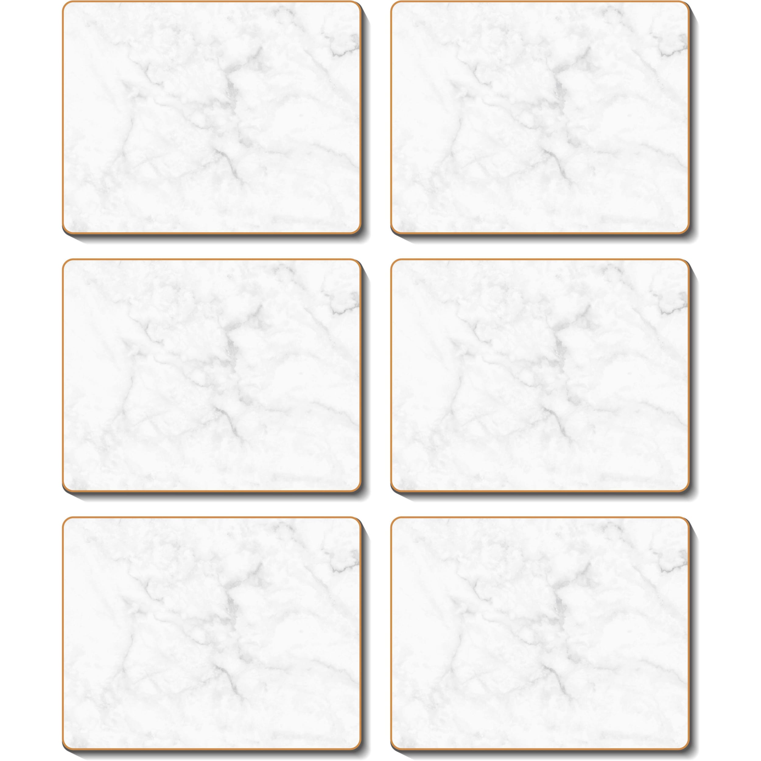 Cinnamon Grey Marble Placemat 6 Piece Set