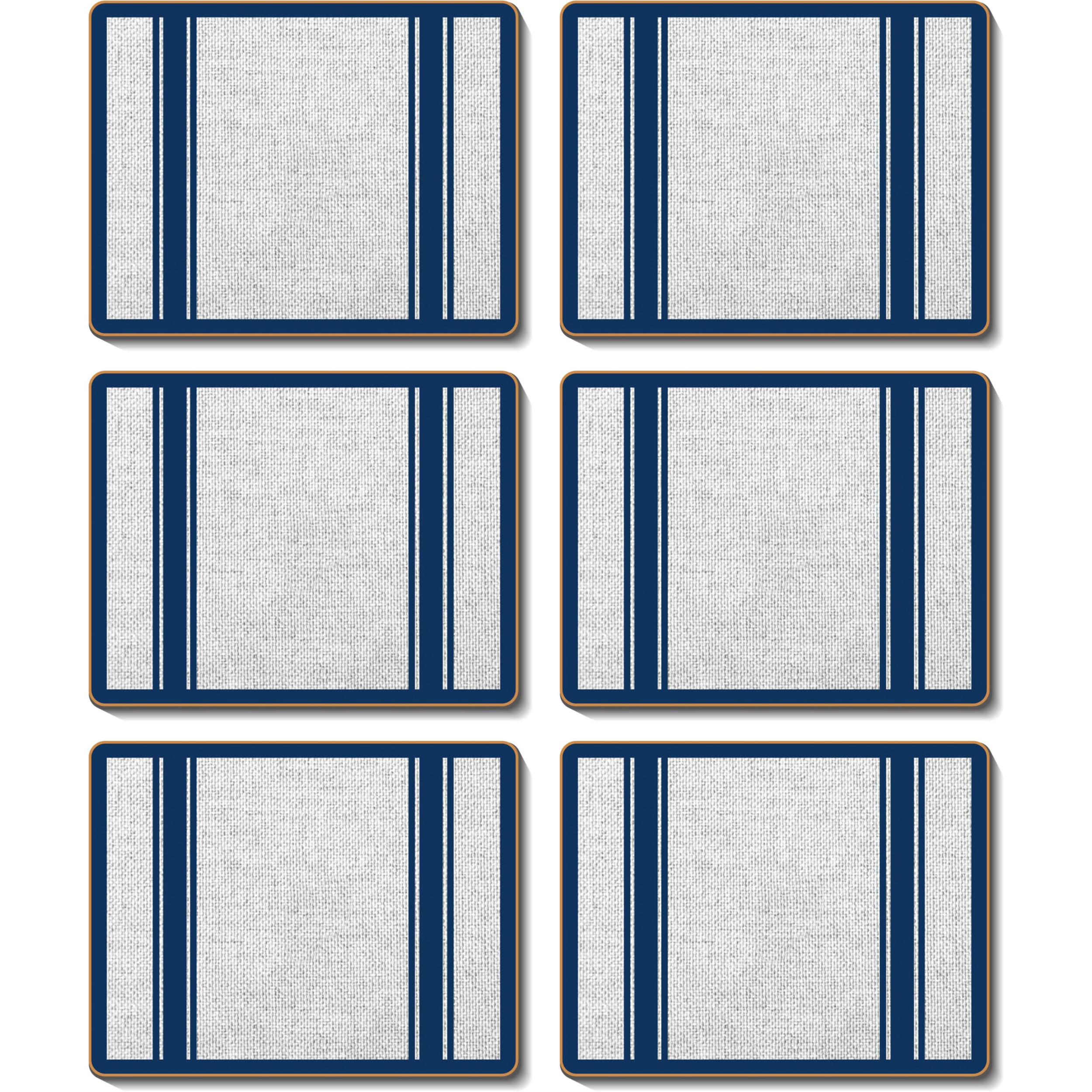 Cinnamon Hamptons Navy Coaster 6 Piece Set