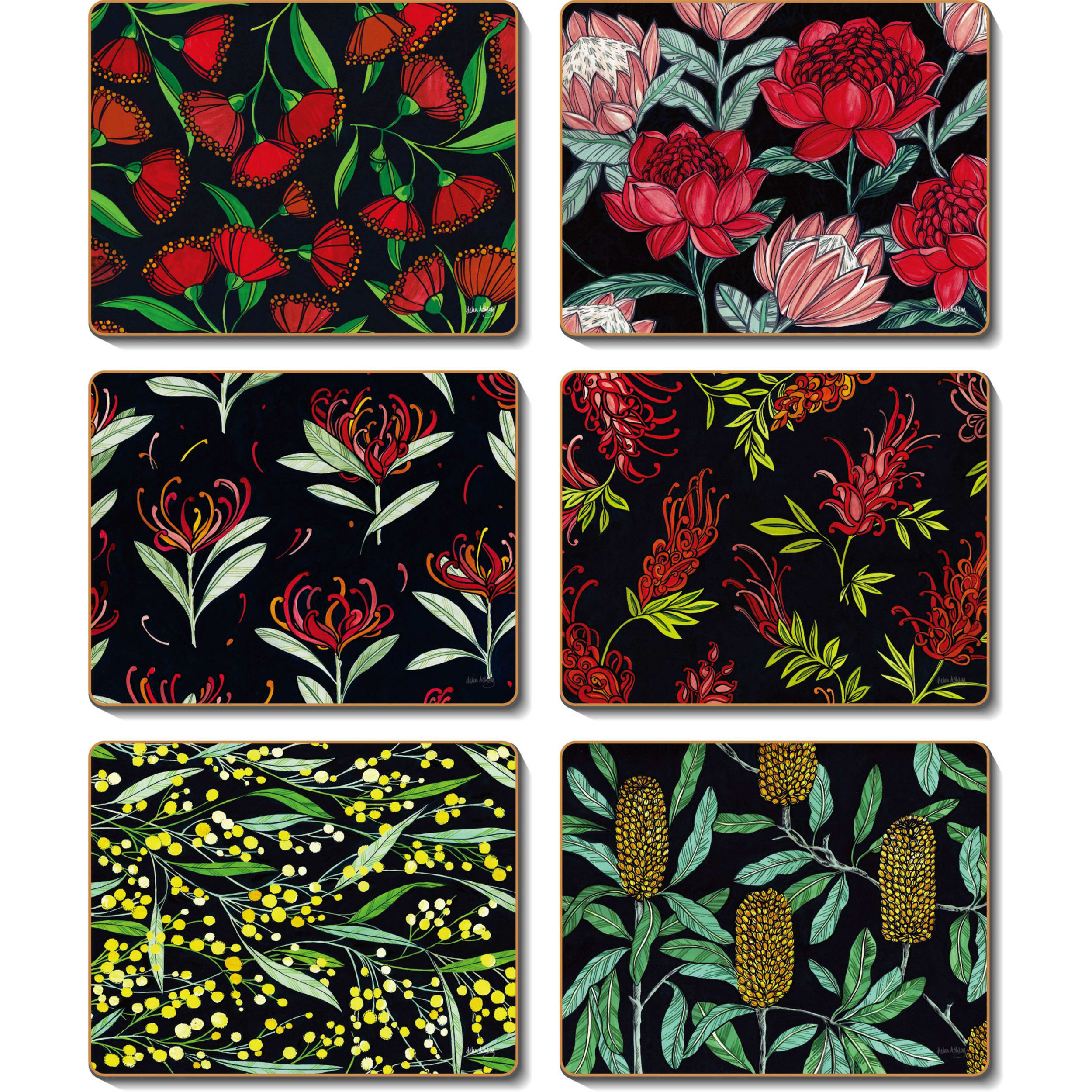Cinnamon Modern Native Coaster 6 Piece Set