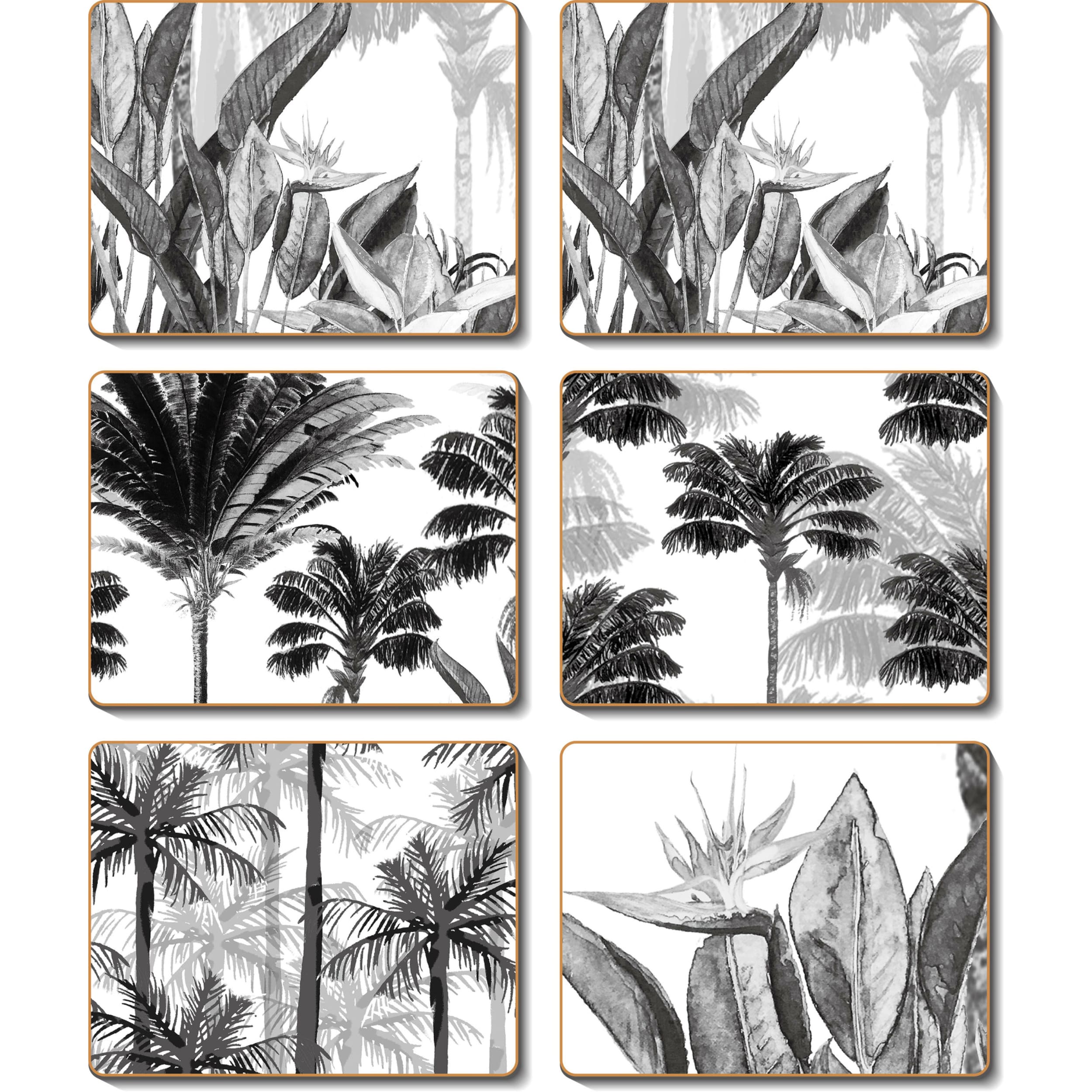 Cinnamon Coco Cabana Ink Coaster 6 Piece Set