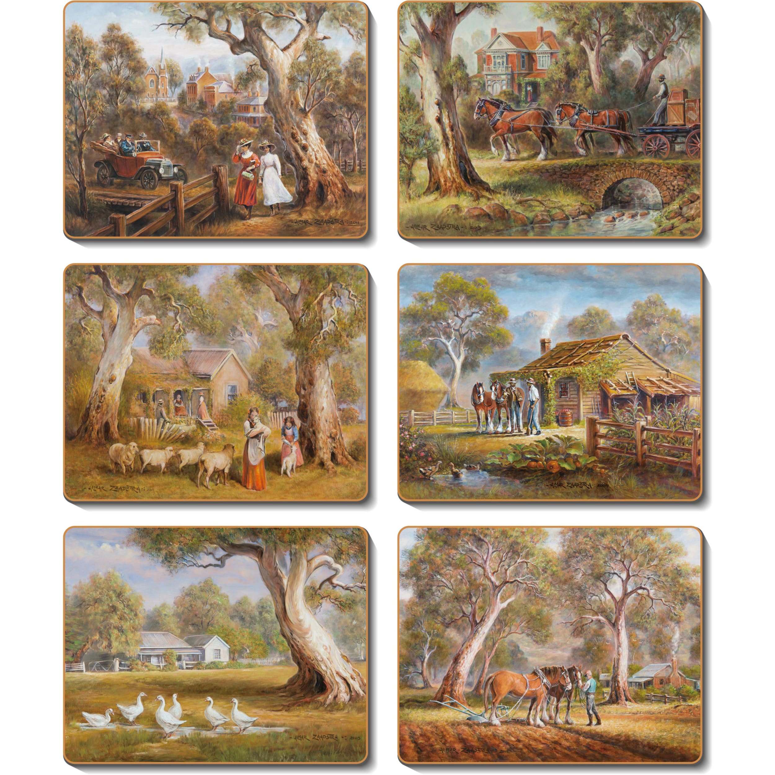 Cinnamon Home Amongst the Gum Trees Placemat 6 Piece Set