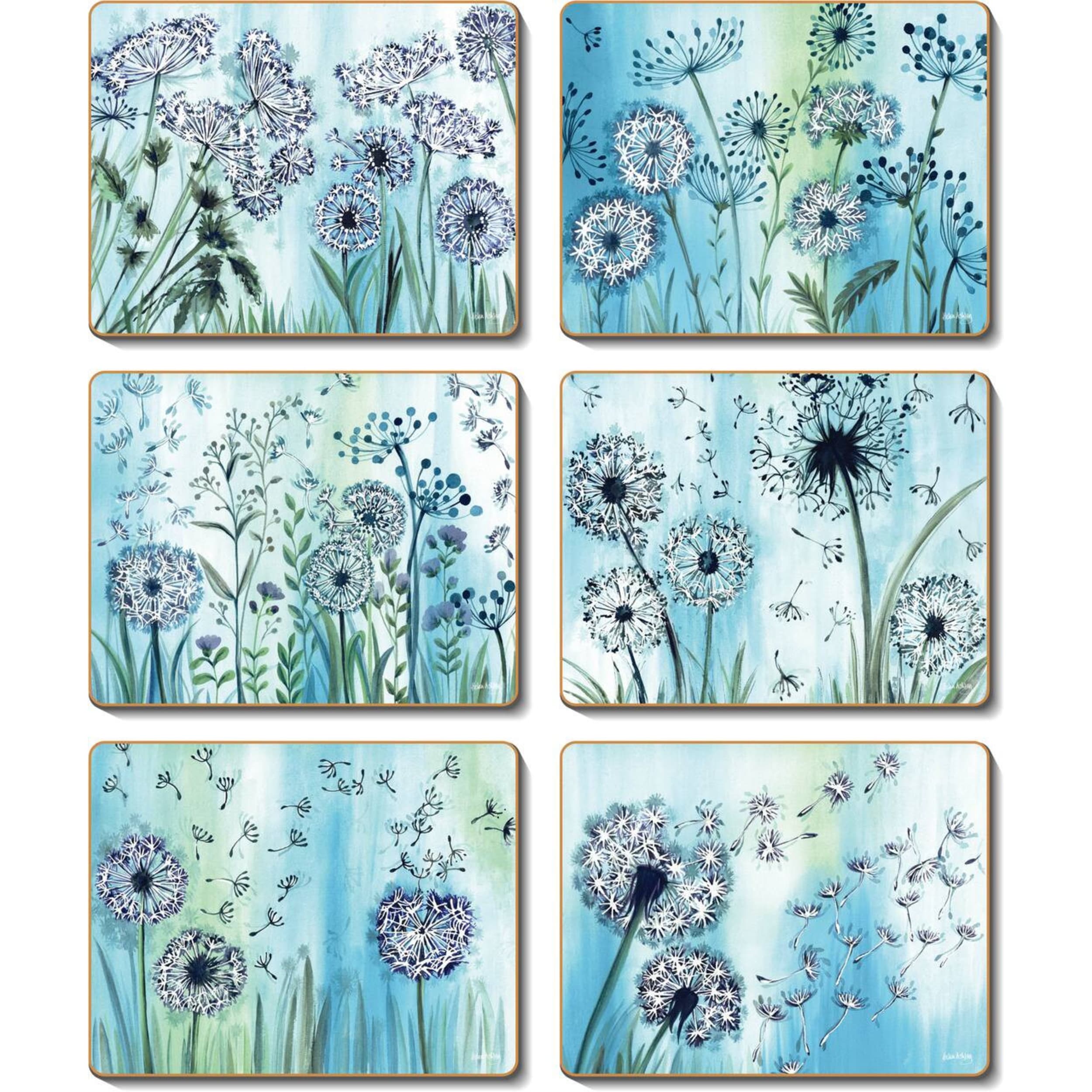 Cinnamon Hedgerow Timekeeper Placemat 6 Piece Set