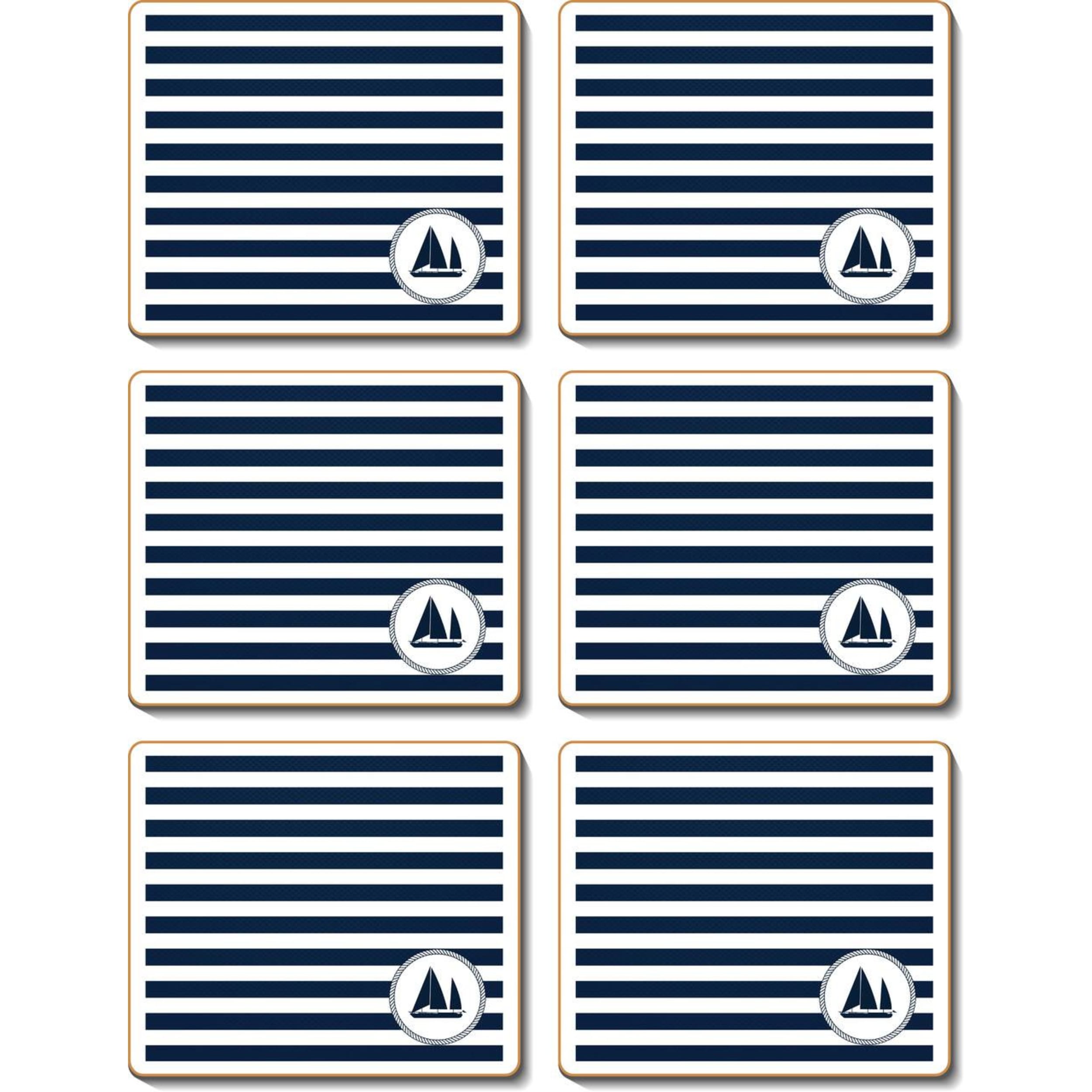 Cinnamon Sail Away Coaster 6 Piece Set