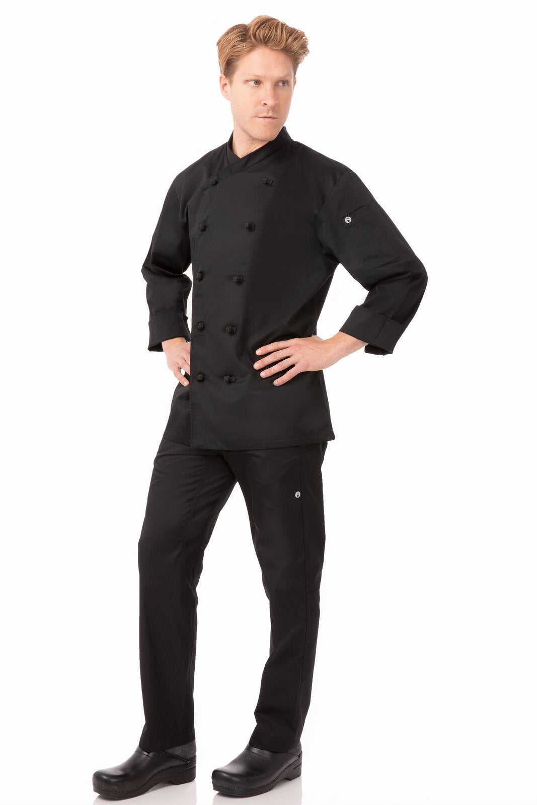 Chef Works Montpellier Men's Chef Jacket - Black
