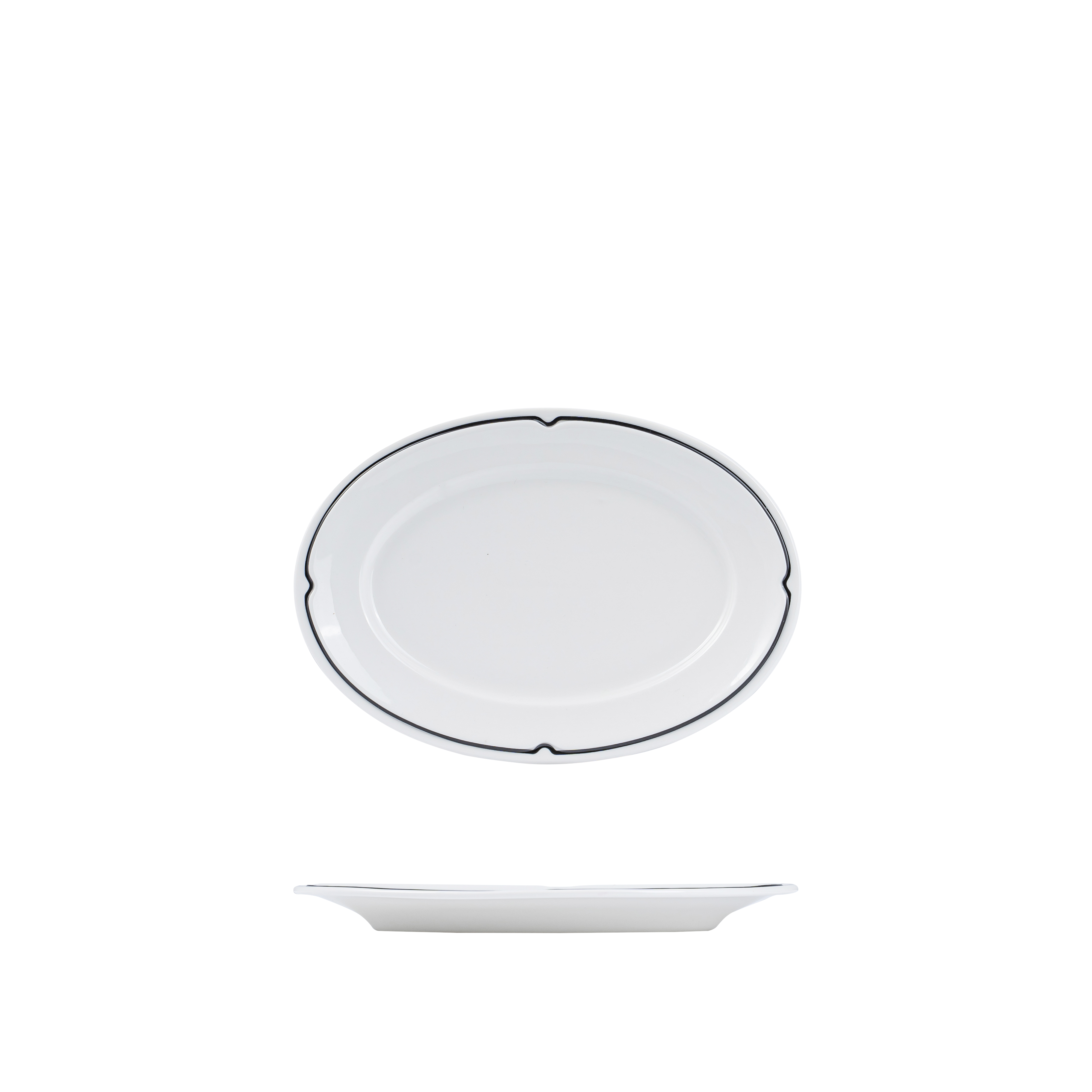 RAK Charlotte Oval Plate - Wide Rim (220 x 140mm)
