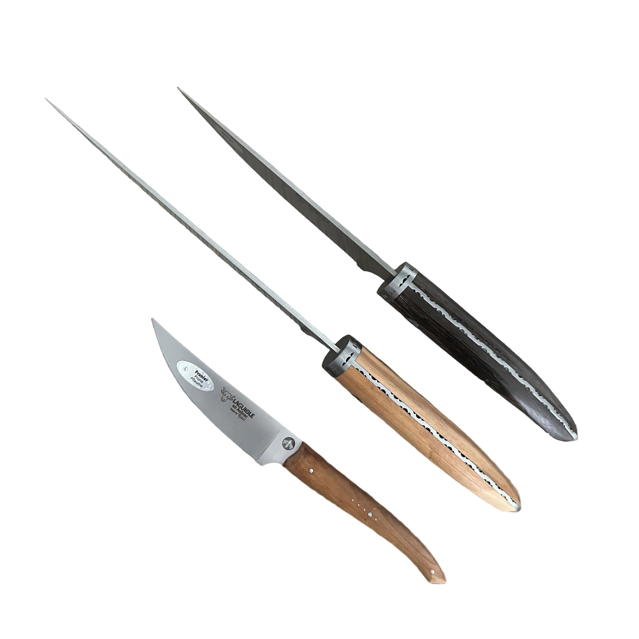 Laguiole en Aubrac 3 Piece Kitchen Knife Set - Mixed Wood (Paring & Utility & Chef's)
