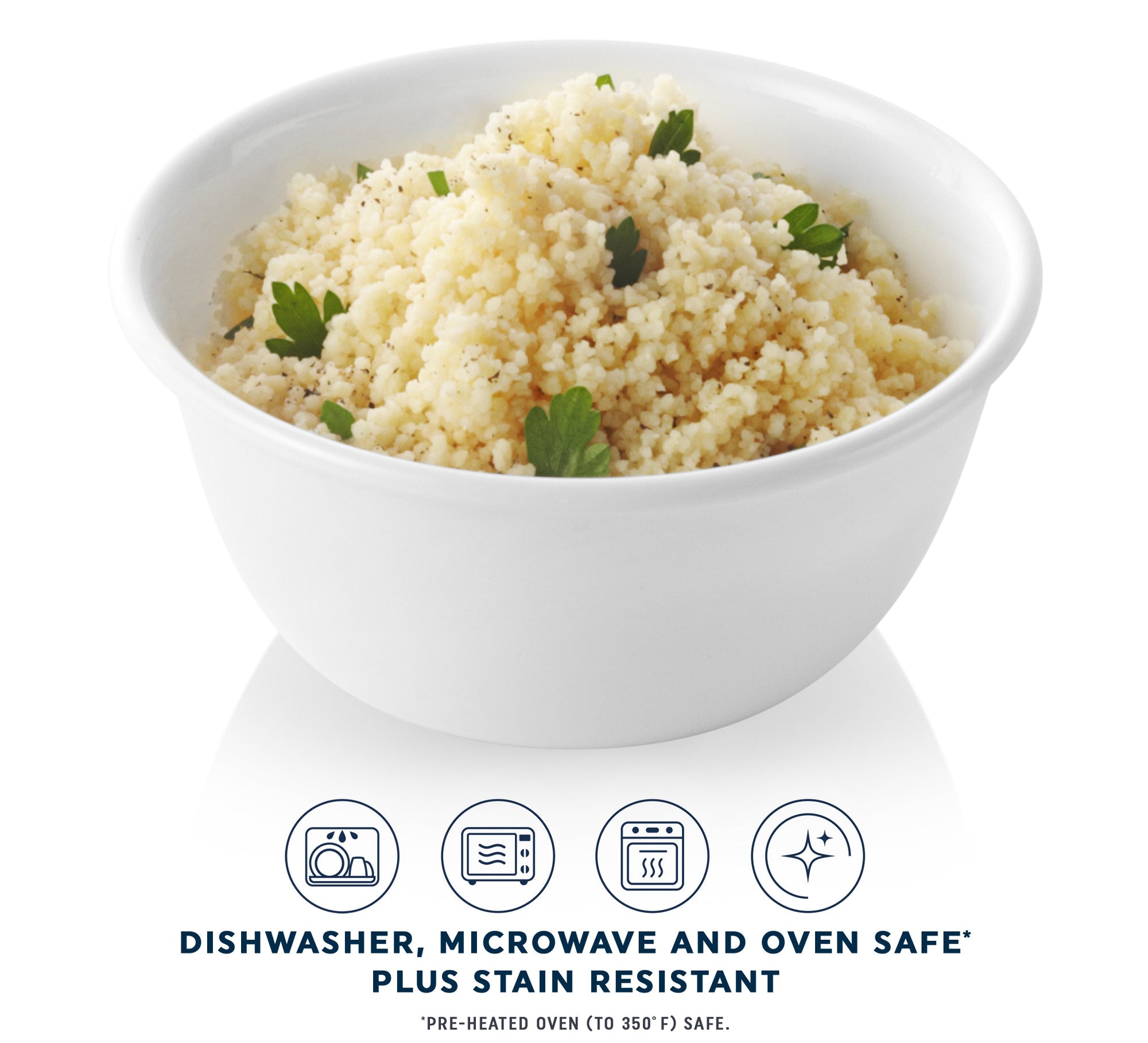 Corelle Winter Frost White Rice Bowl 354mL - 4 Pack