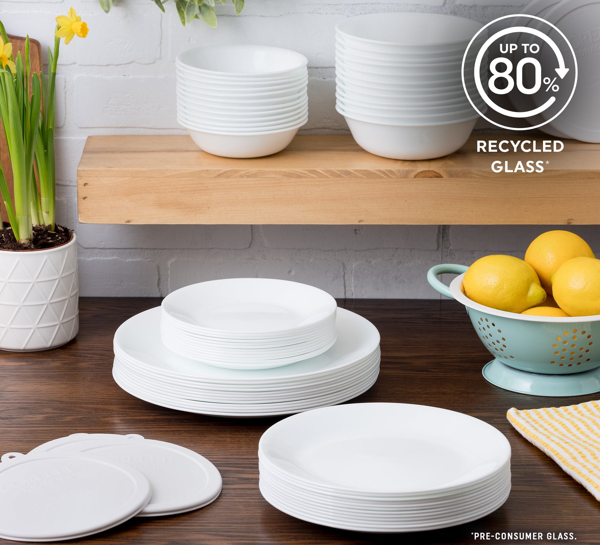 Corelle Winter Frost White 66 Piece Dinner Set