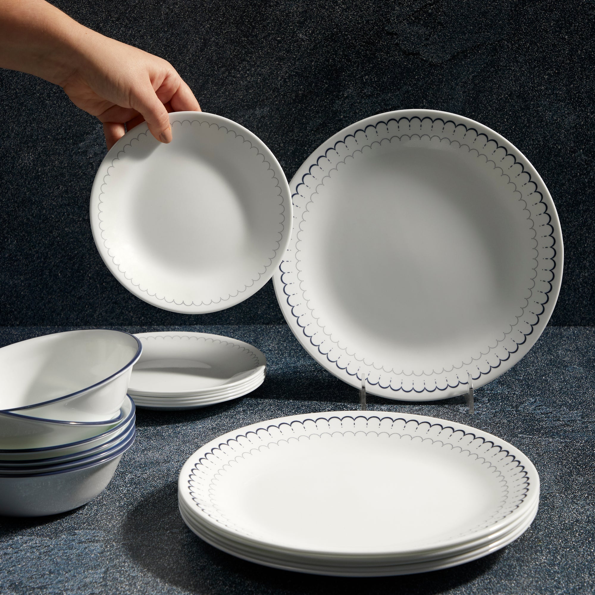 Corelle Caspian Lace 18 Piece Dinner Set