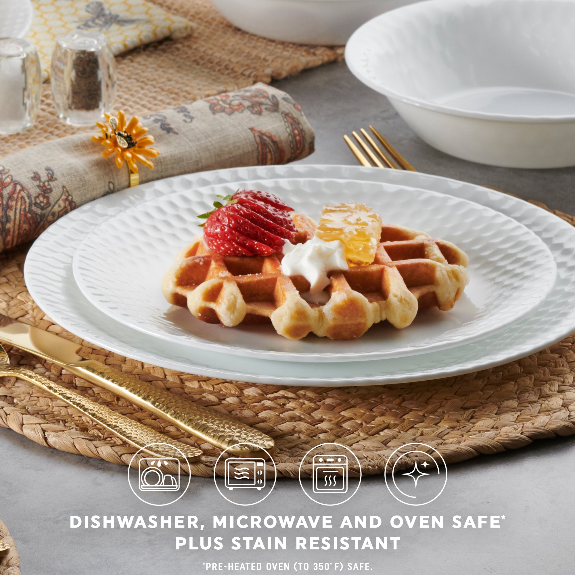 Corelle Honeybee 18 Piece Dinner Set