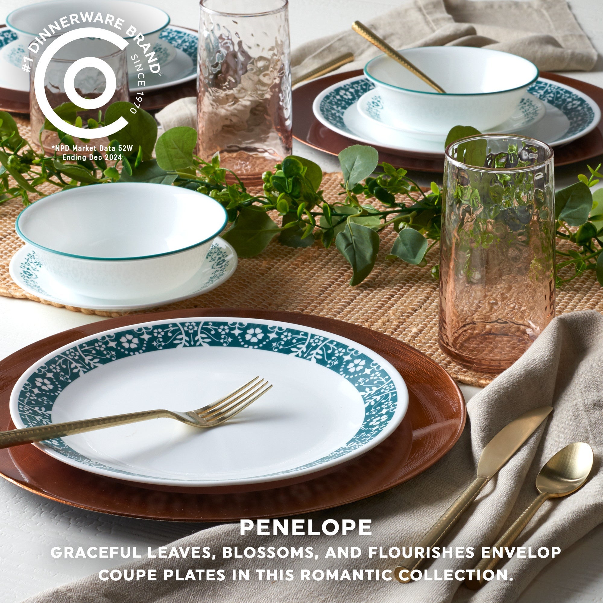 Corelle Penelope 18 Piece Dinner Set