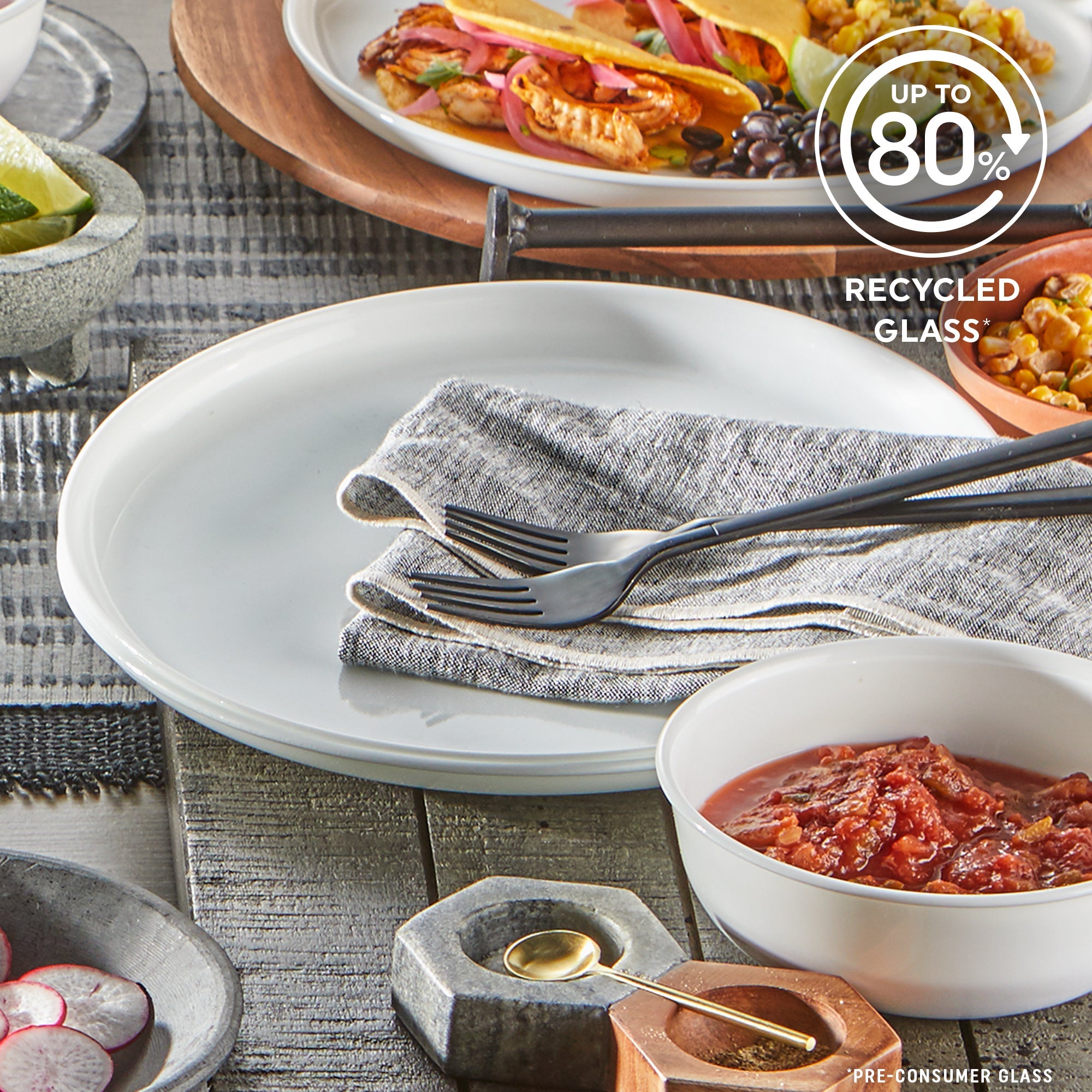 Corelle Modern 12 Piece Dinner Round Set
