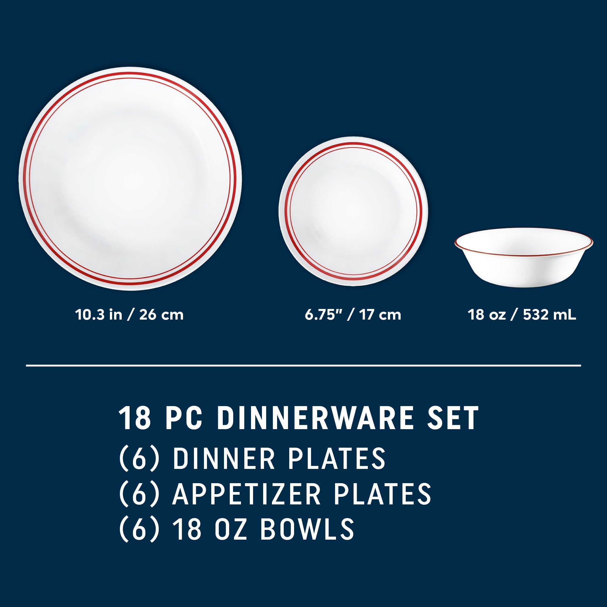 Corelle Logan 18 Piece Dinner Set