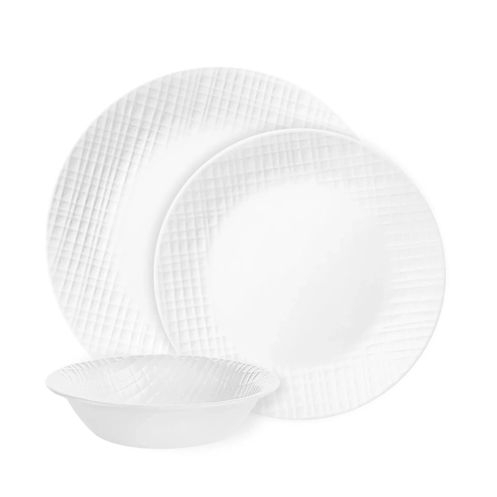 Corelle Linen Weave 18 Piece Dinner Set