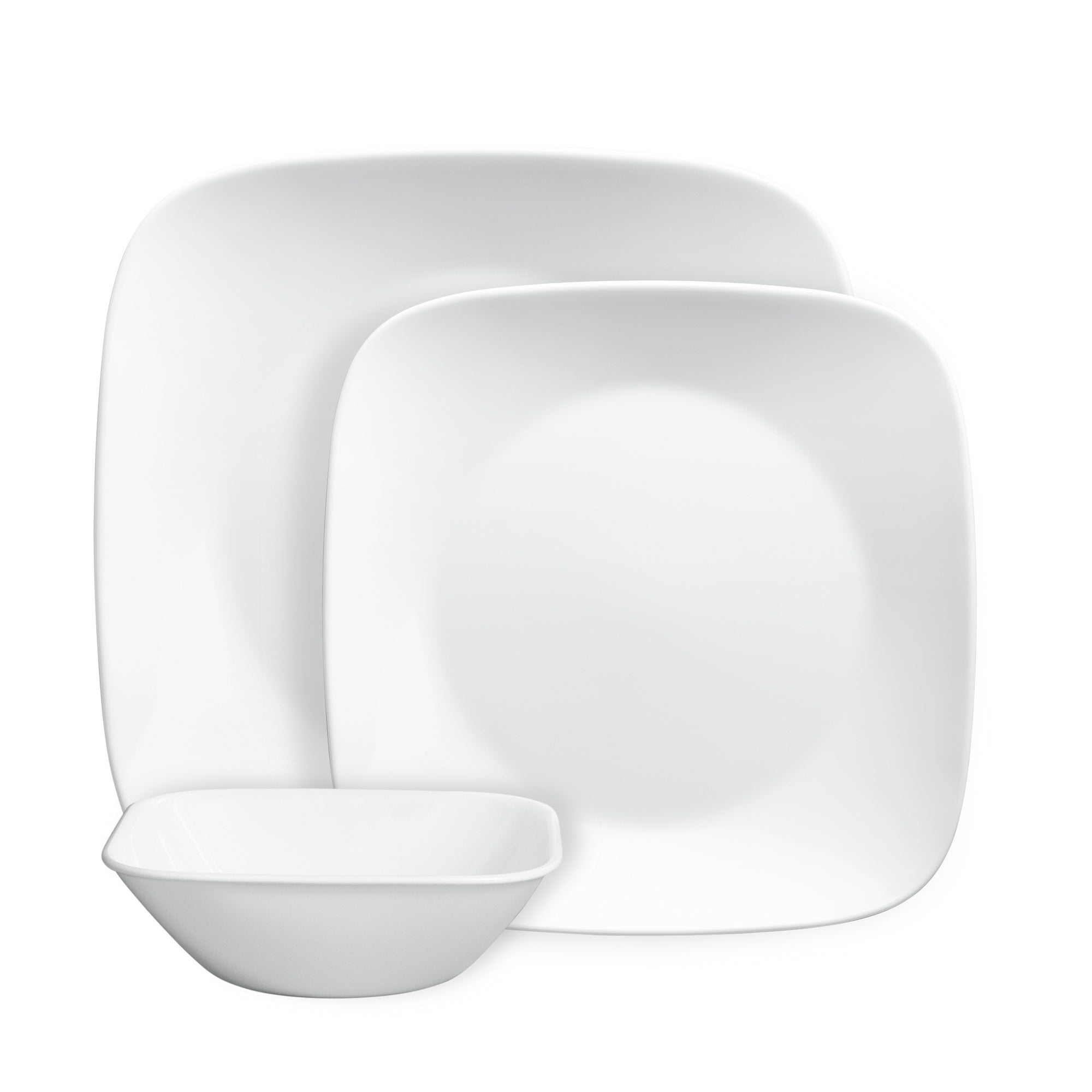 Corelle Pure White 18 Piece Dinner Square Set