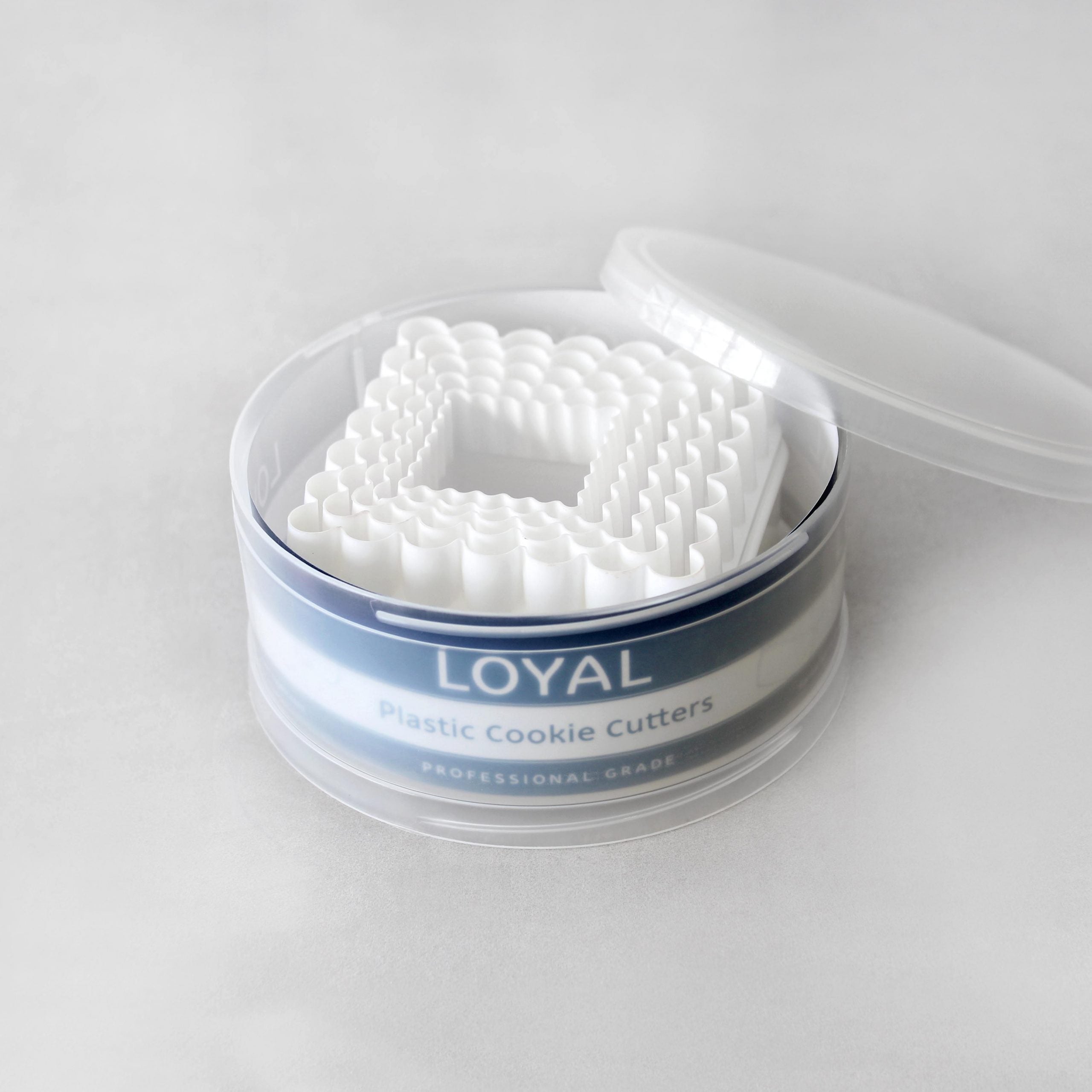 LOYAL Square Cutter Set Plain & Scalloped 5 Piece
