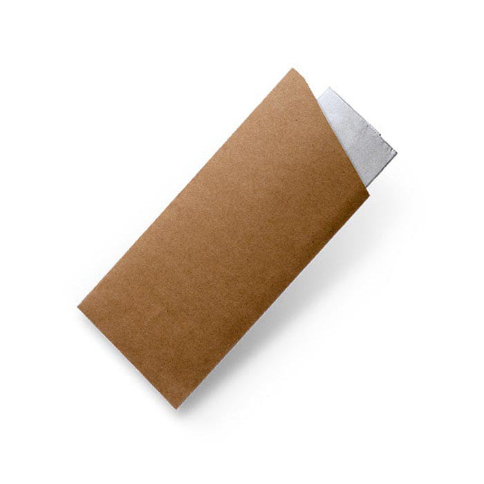 ecoware Kraft Cutlery Pouch with White Napkin (Carton of 1000)
