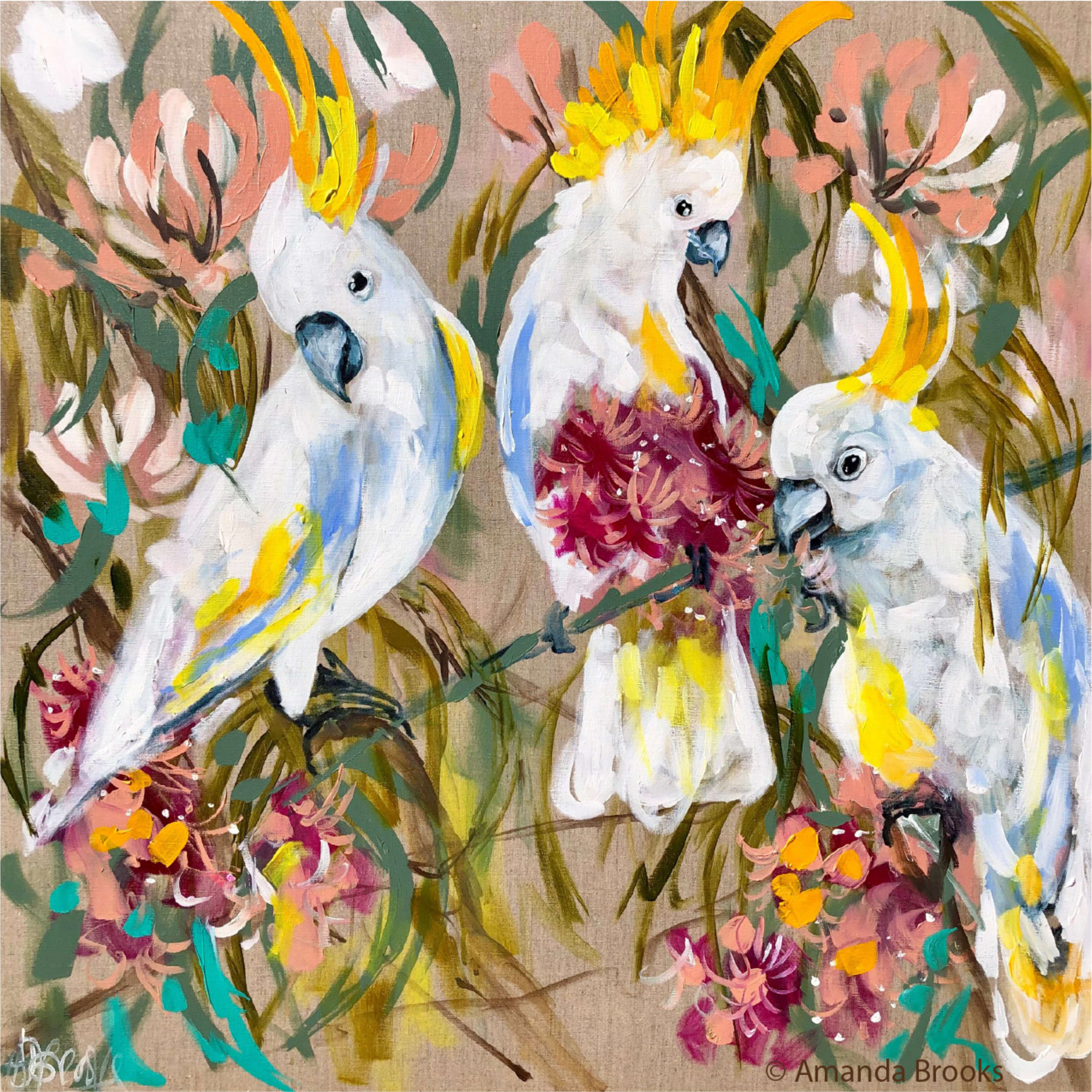 Lilli Rock White Cockatoo & Gum Coaster
