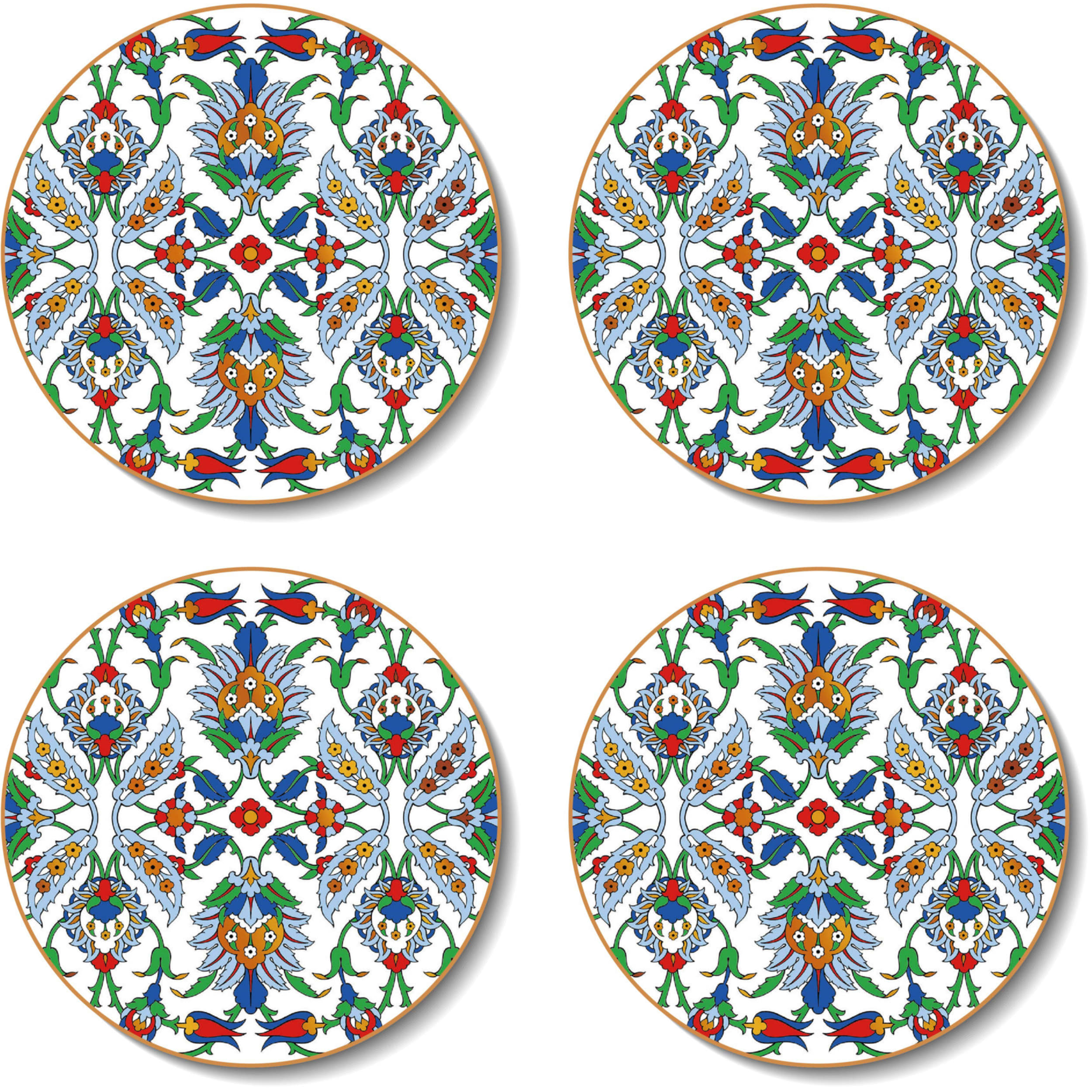 Cinnamon Dubai Round Coaster 4 Piece Set