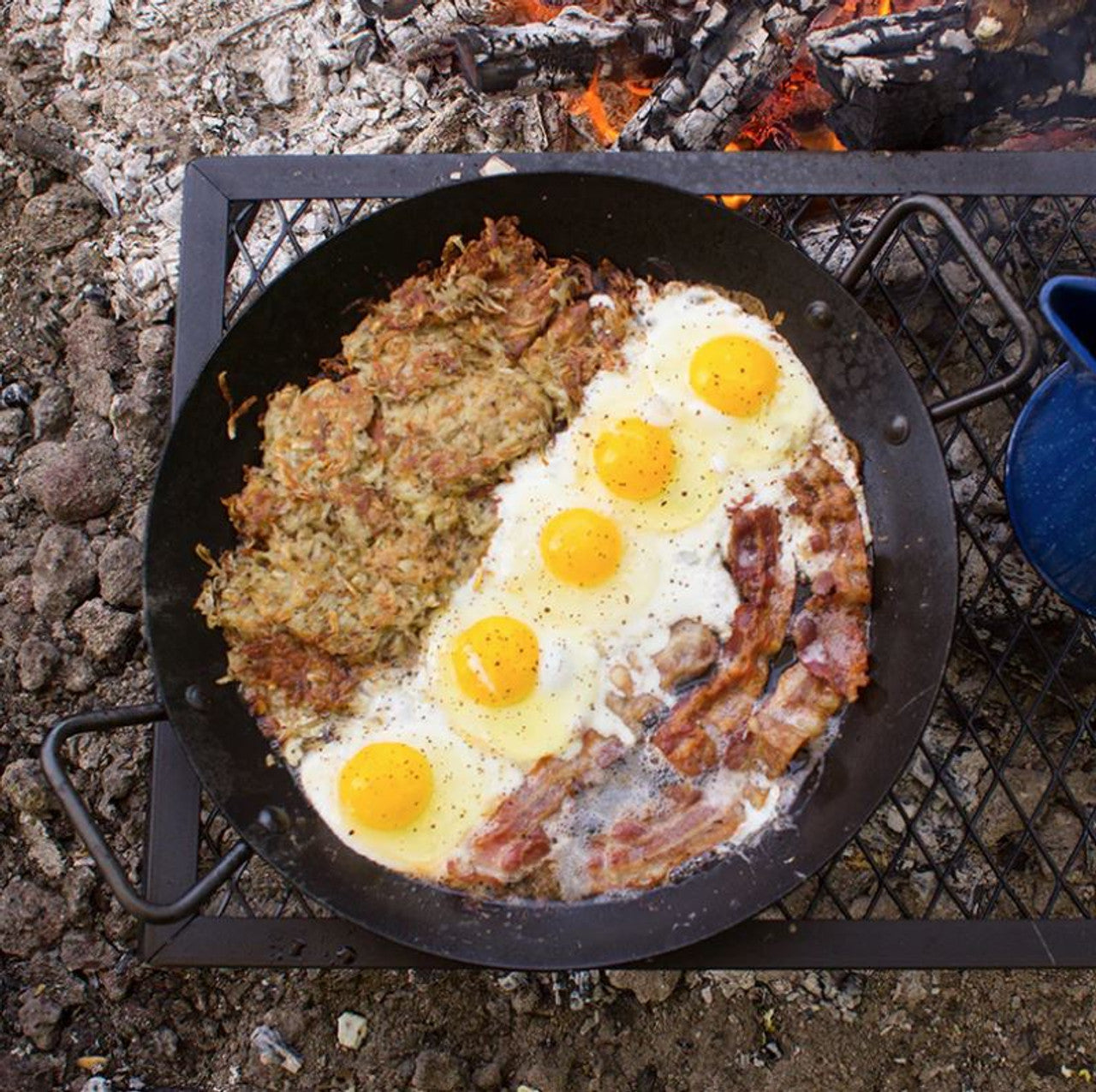 Lodge 15 Inch Seasoned Carbon Steel Dual Handle Pan