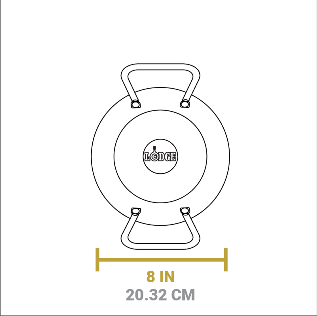 Lodge 8 Inch Seasoned Carbon Steel Dual Handle Pan