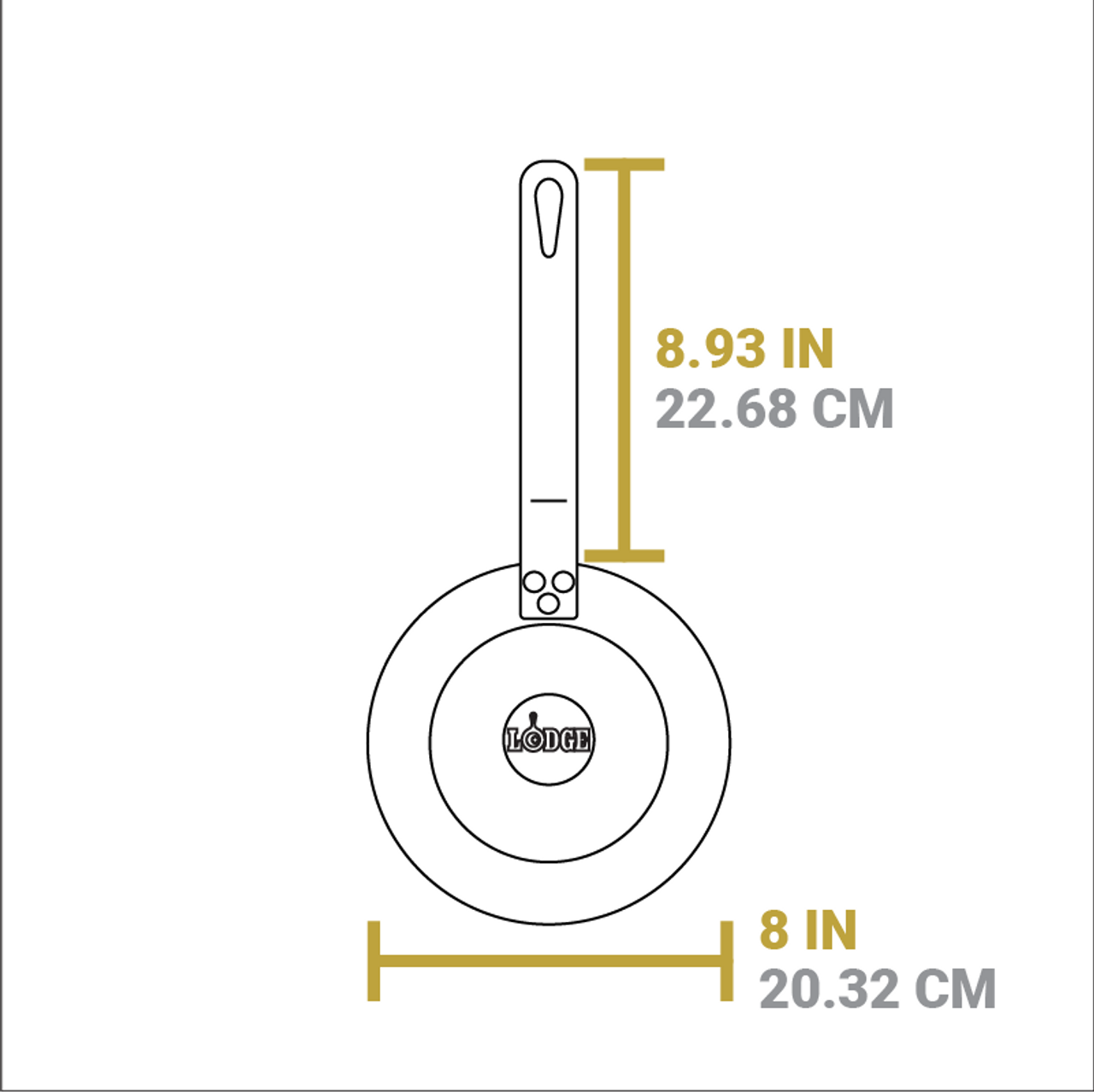 Lodge 8 Inch Seasoned Carbon Steel Skillet