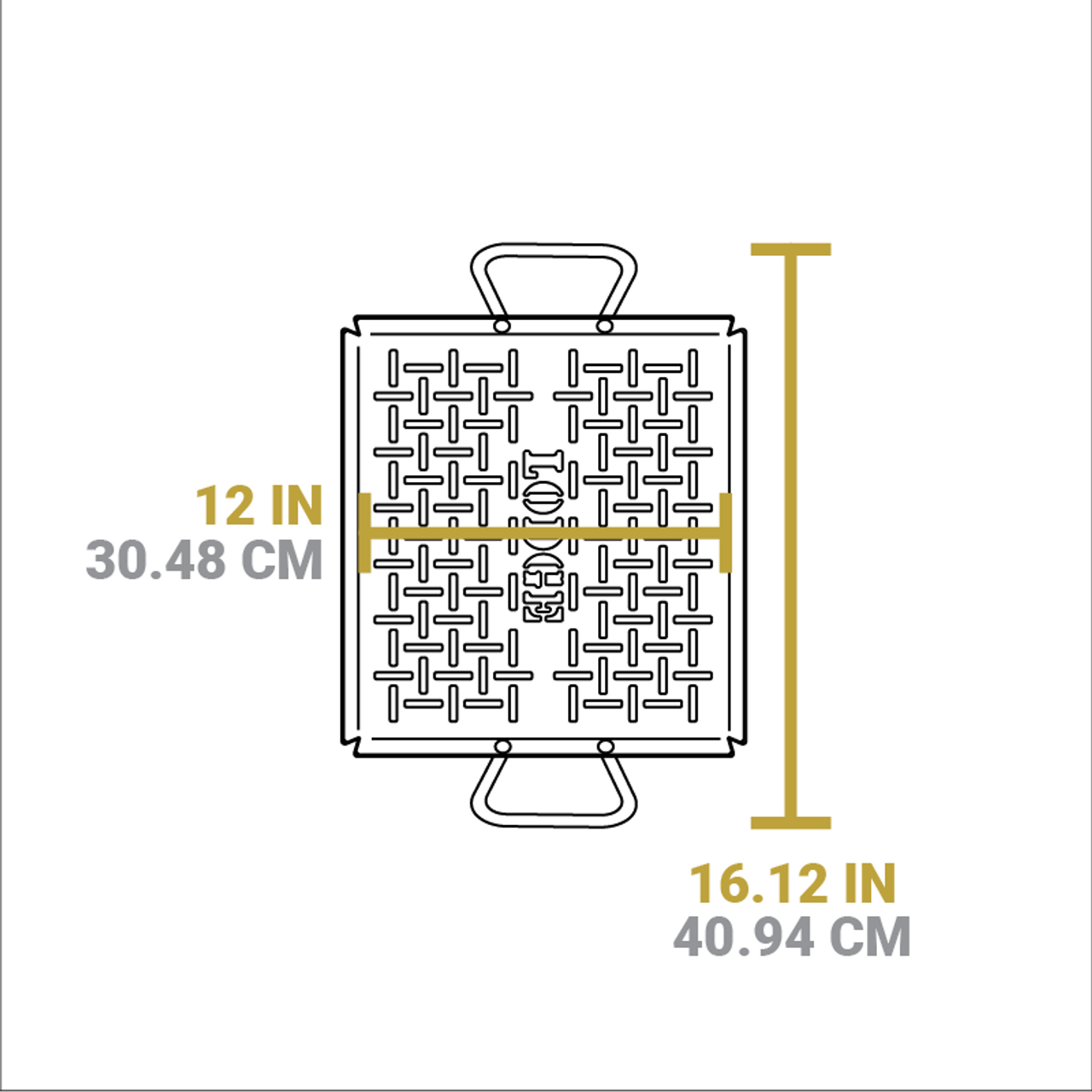 Lodge 13 x 12 Inch Seasoned Carbon Steel Grill Pan