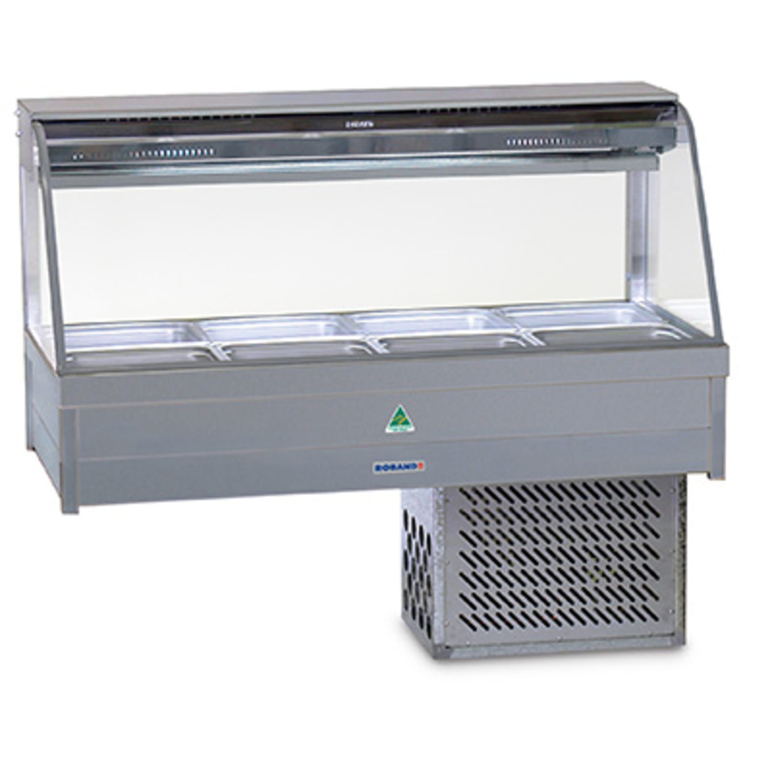 Roband Freestanding Commercial Curved Glass Refrigerated Cold Plate & Cross Fin Coil CRX24RD