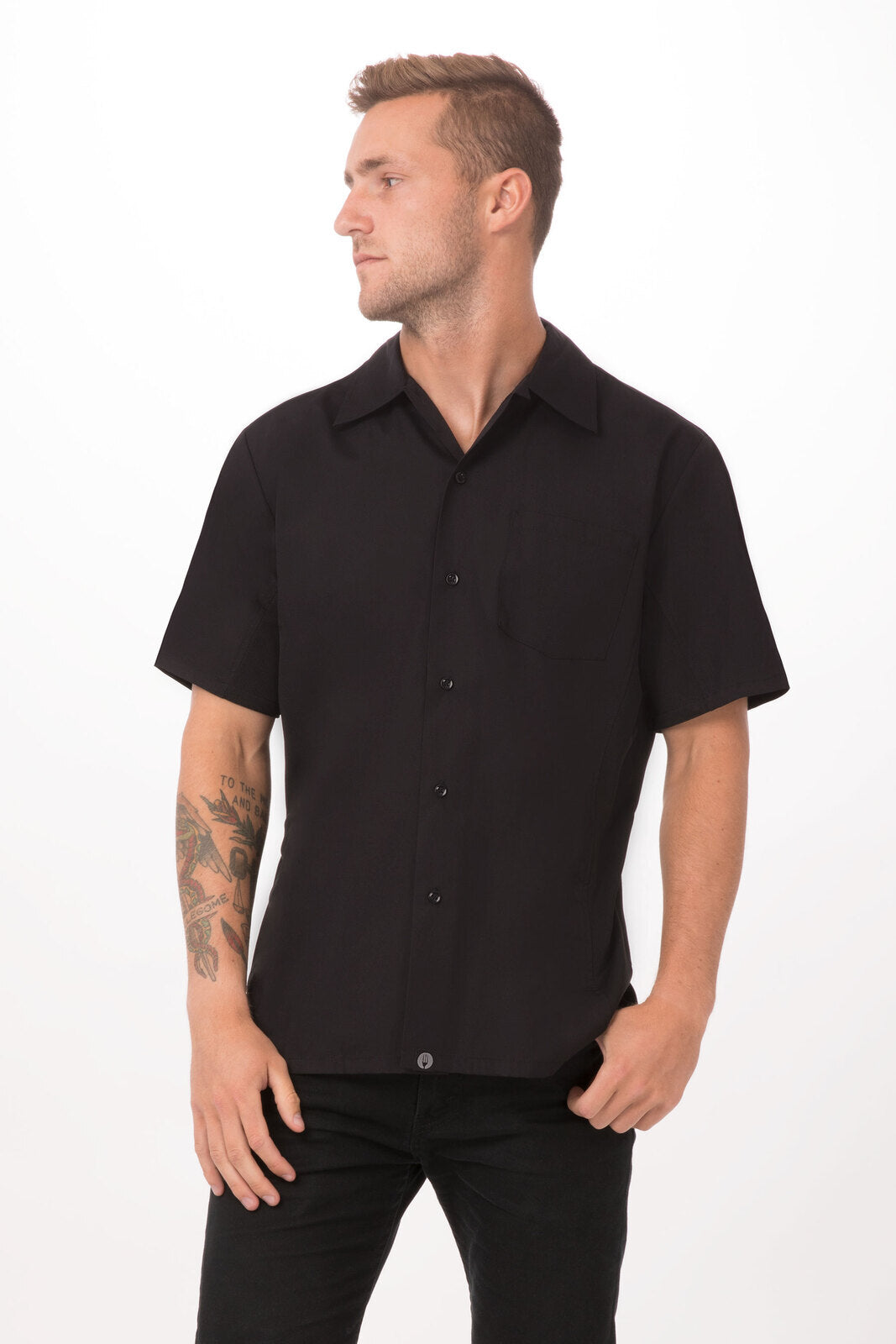 Chef Works Cool Vent Men's Cook Shirt - Black