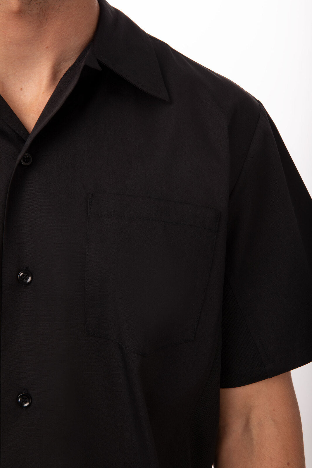 Chef Works Cool Vent Men's Cook Shirt - Black
