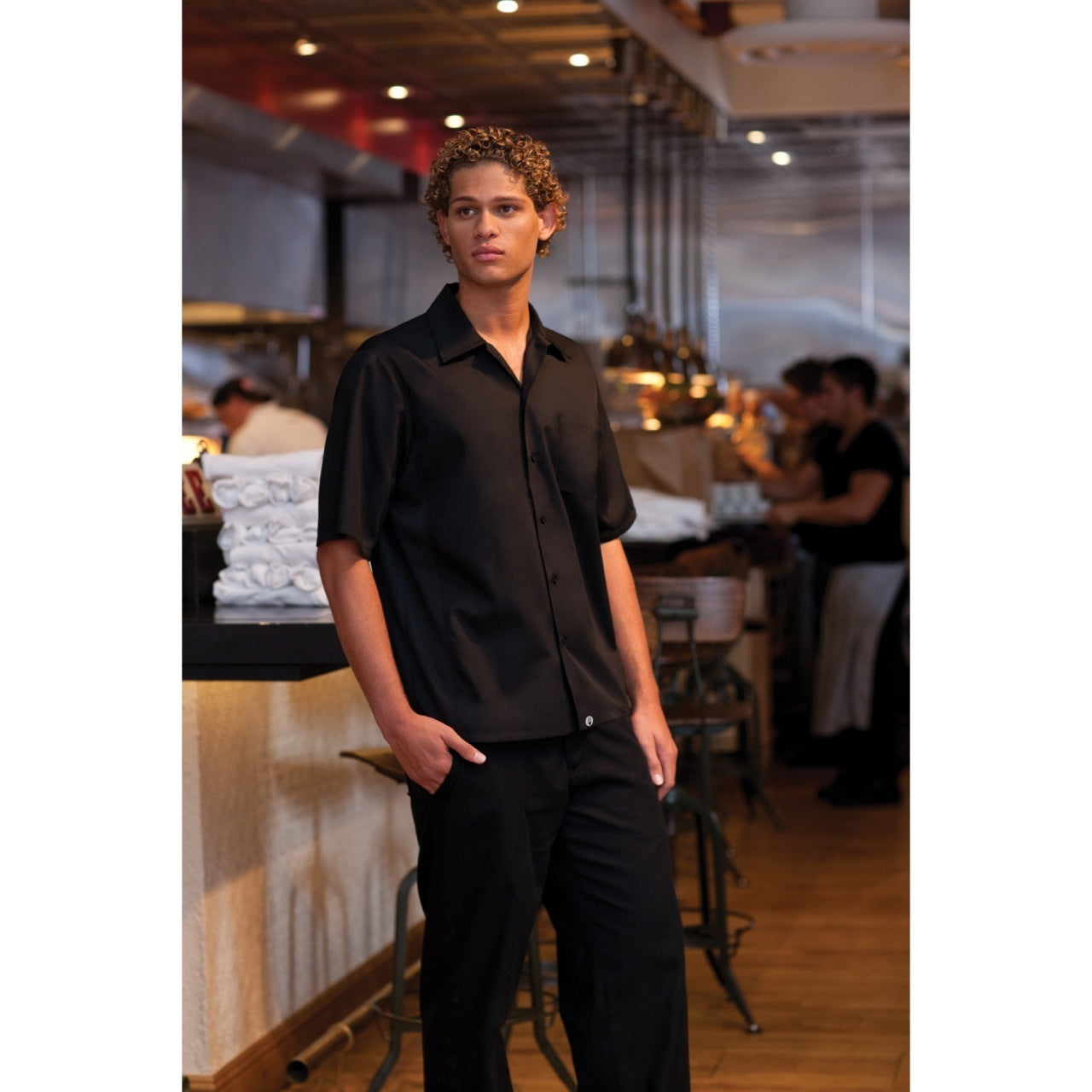 Chef Works Cool Vent Men's Cook Shirt - Black