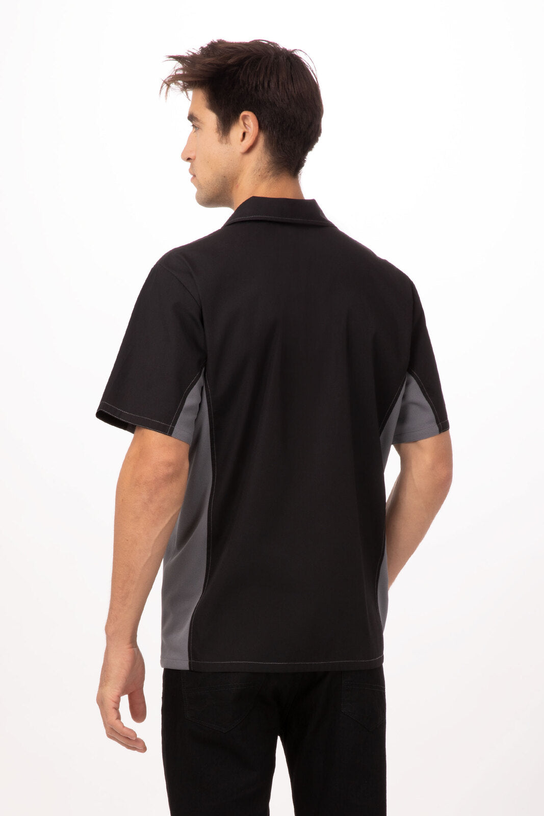 Chef Works Universal Contrast Men's Shirt - Grey