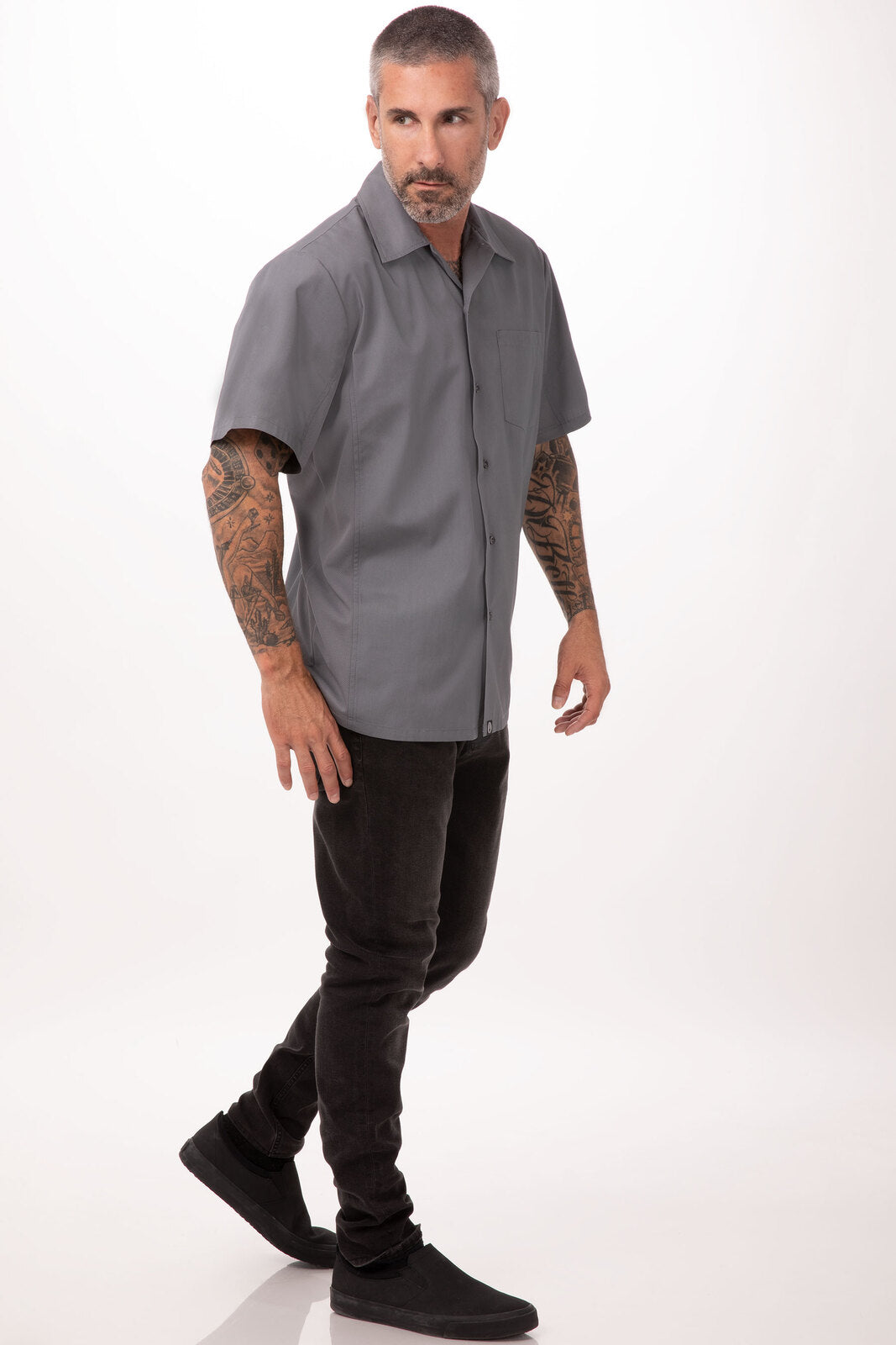 Chef Works Universal Men's Shirt - Grey