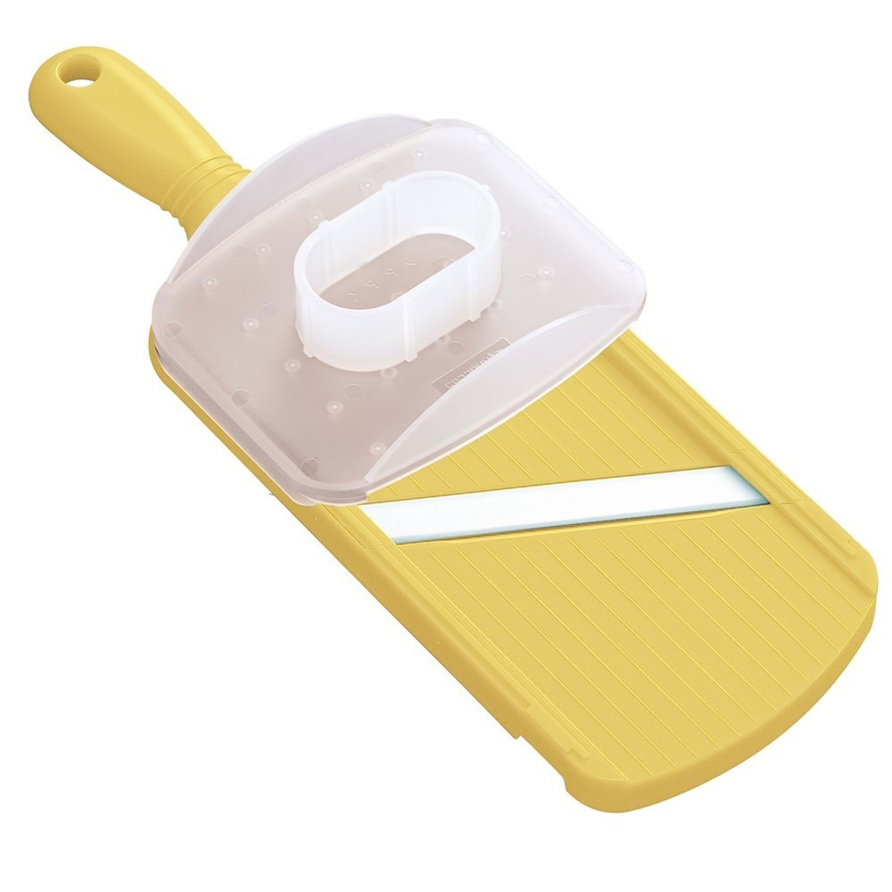 Kyocera Ceramic Double-Edged Mandoline Slicer with Handguard - Yellow