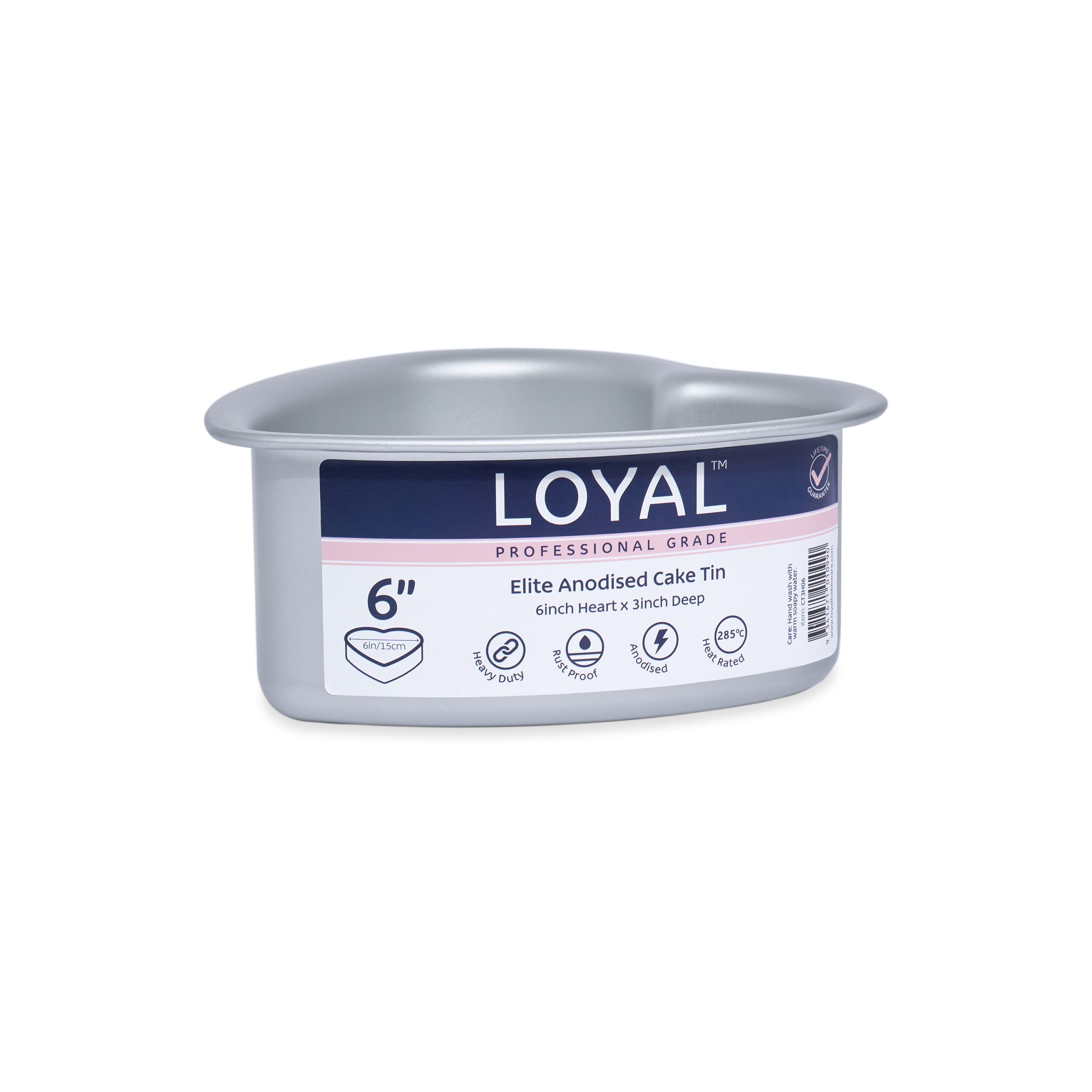 LOYAL Elite Anodised Heart Cake Tin 6 Inch